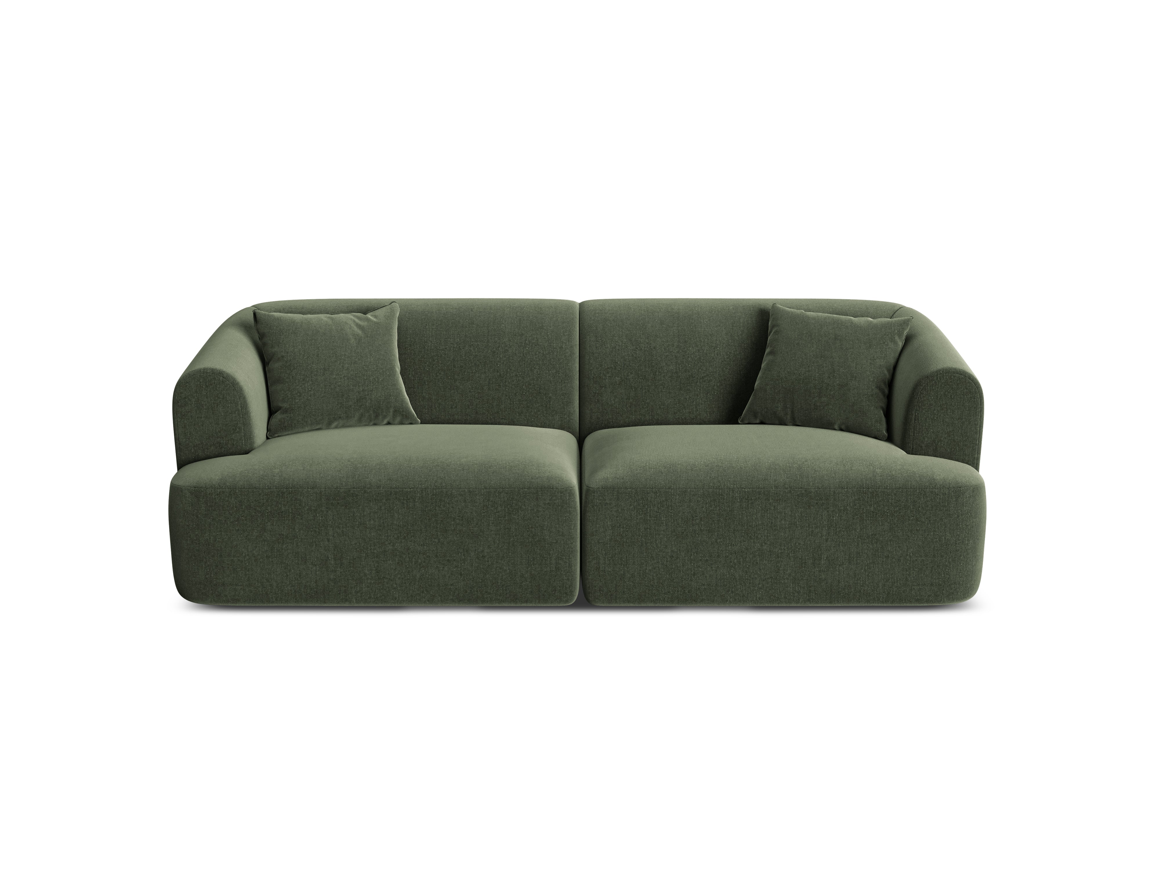 Sofa aksamitna 3-osobowa CAMPI zielony - Image 3