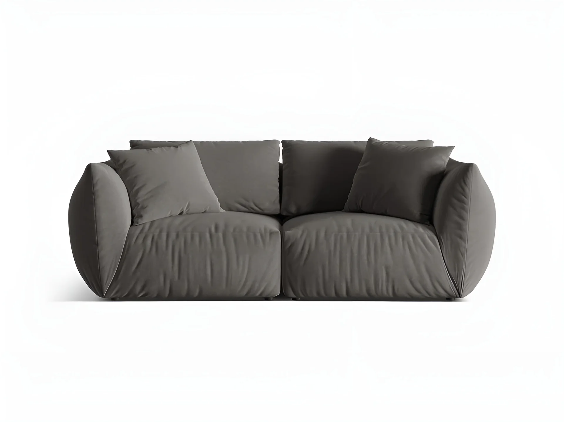 Sofa aksamitna 3-osobowa CHRIS ciemnoszary - Image 3
