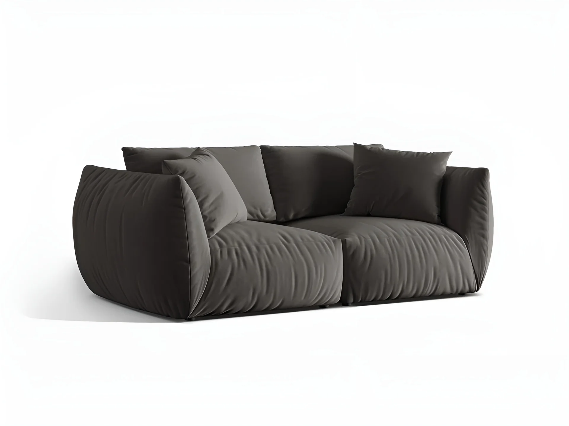 Sofa aksamitna 3-osobowa CHRIS ciemnoszary - Image 5