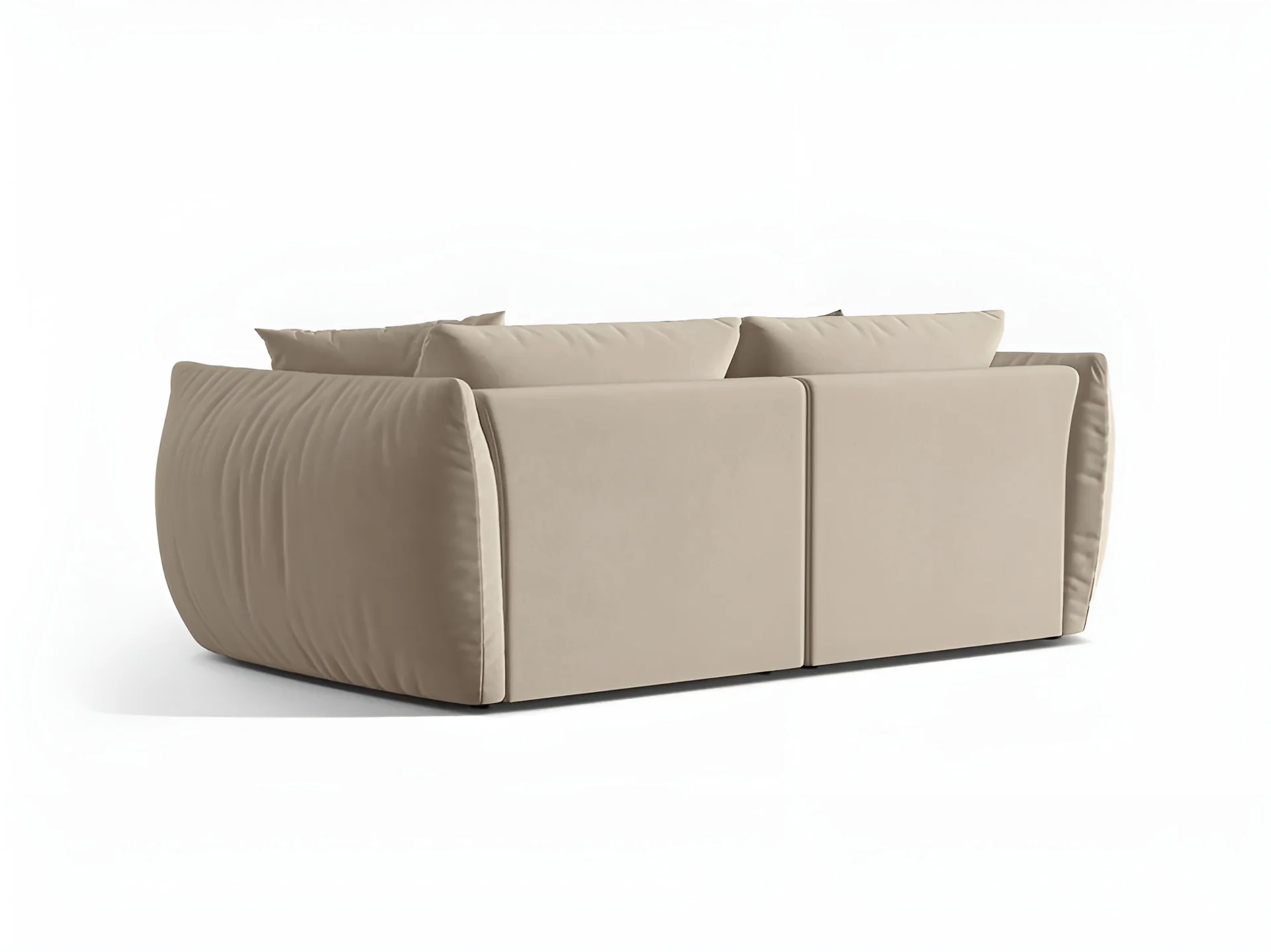 Sofa aksamitna 3-osobowa CHRIS ecru - Image 4