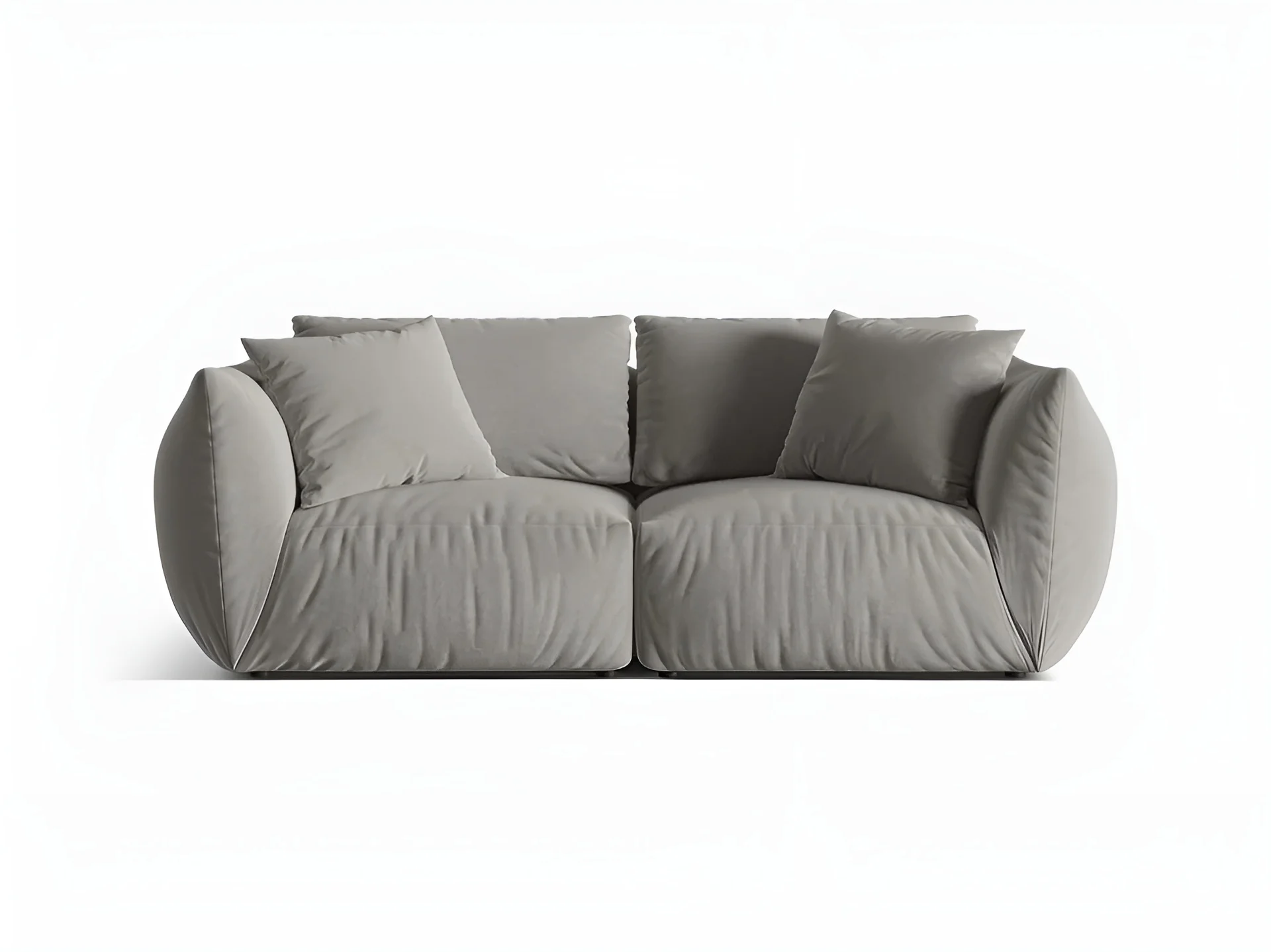 Sofa aksamitna 3-osobowa CHRIS szary - Image 3