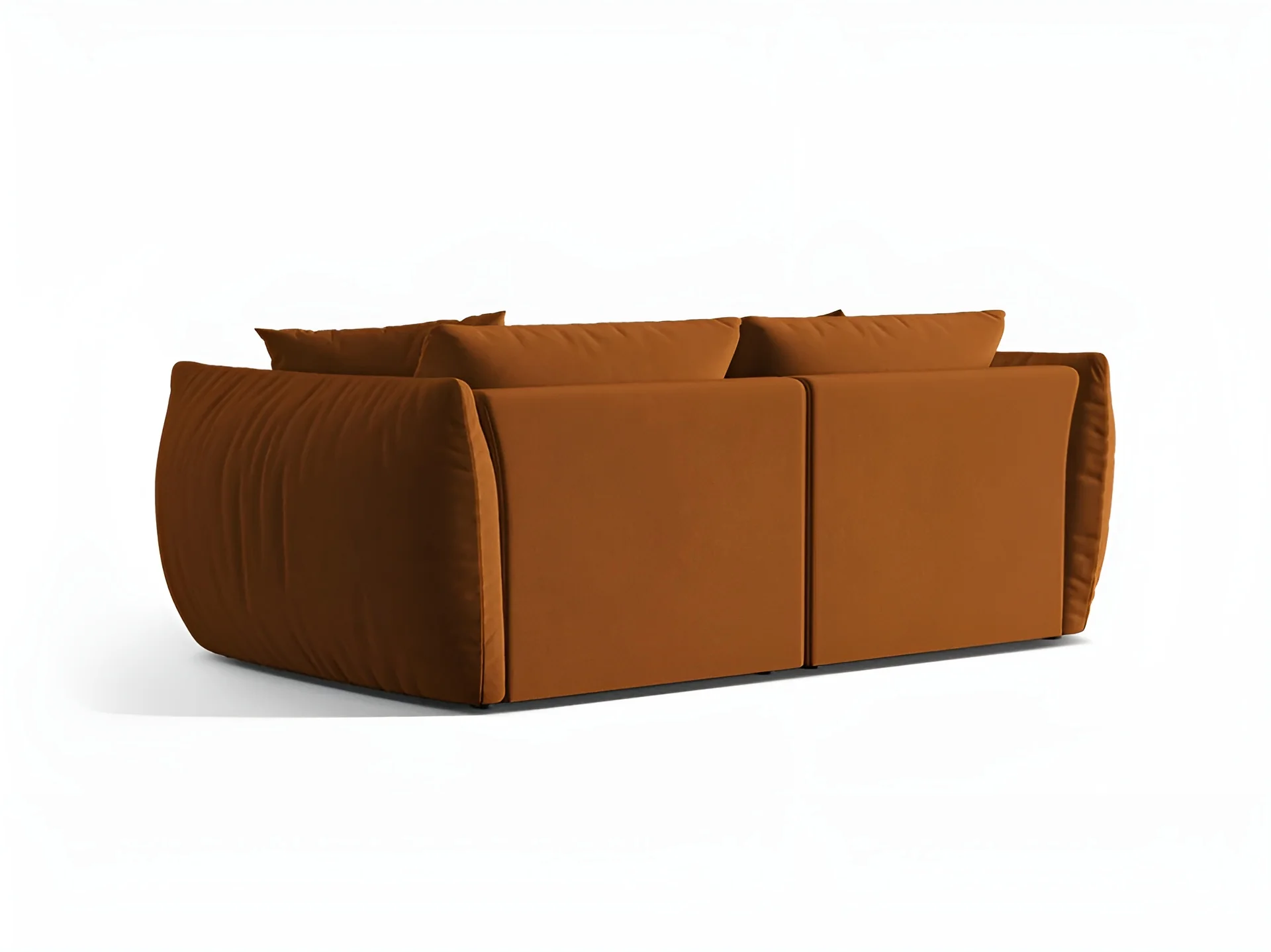 Sofa aksamitna 3-osobowa CHRIS terracotta - Image 4