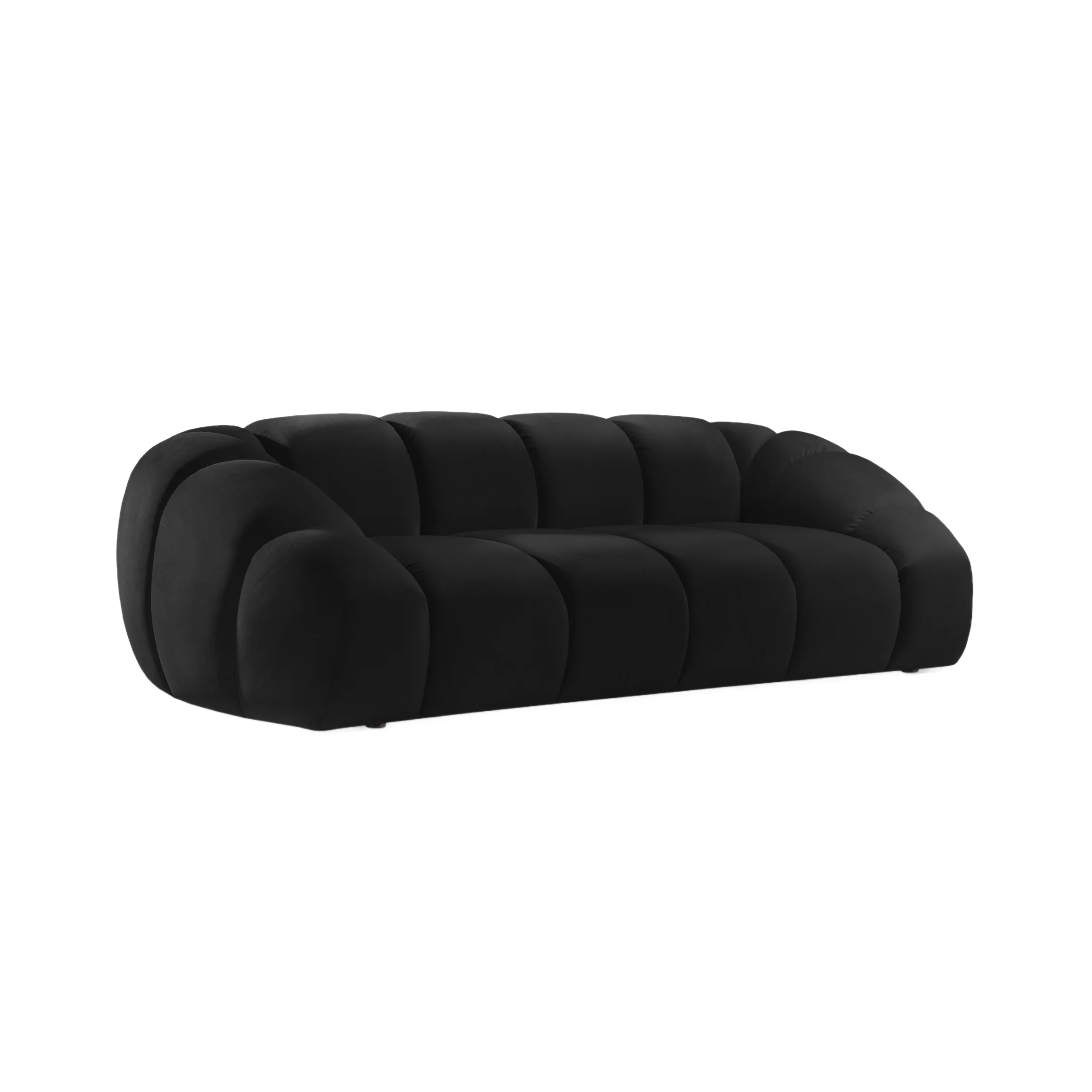 Sofa aksamitna 3-osobowa DIANA czarny