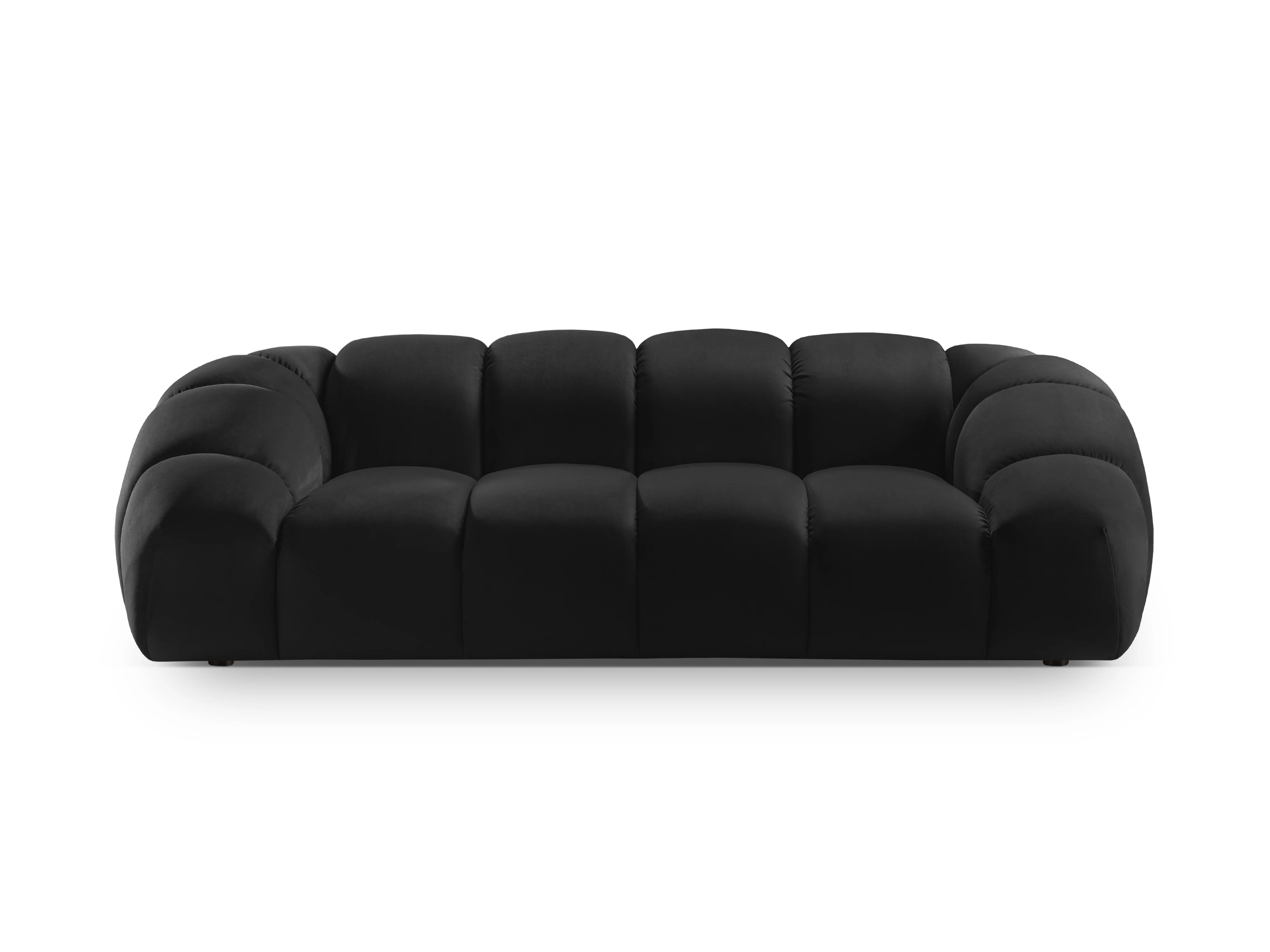 Sofa aksamitna 3-osobowa DIANA czarny - Image 3