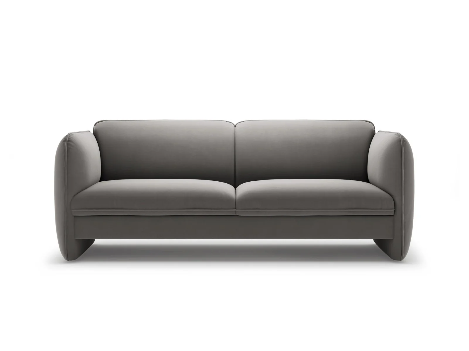 Sofa aksamitna 3-osobowa GEORGIA ciemnoszary - Image 3