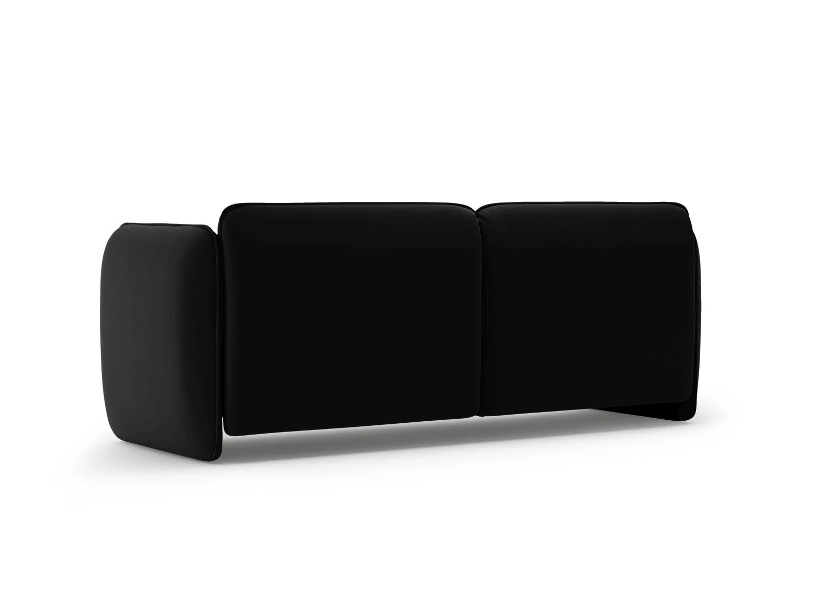 Sofa aksamitna 3-osobowa GEORGIA czarny - Image 4