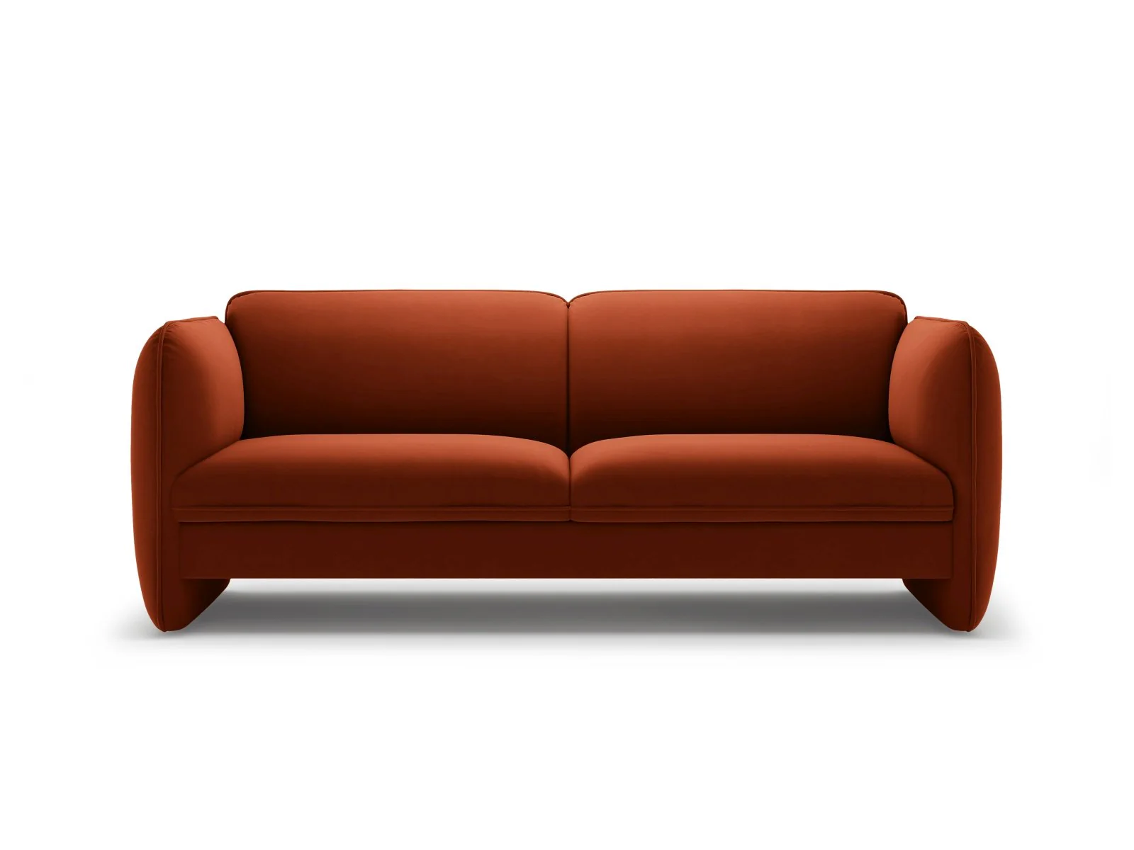 Sofa aksamitna 3-osobowa GEORGIA kasztanowy - Image 3