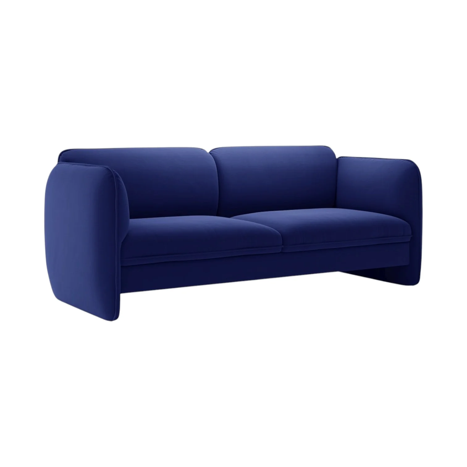 Sofa aksamitna 3-osobowa GEORGIA kobaltowy