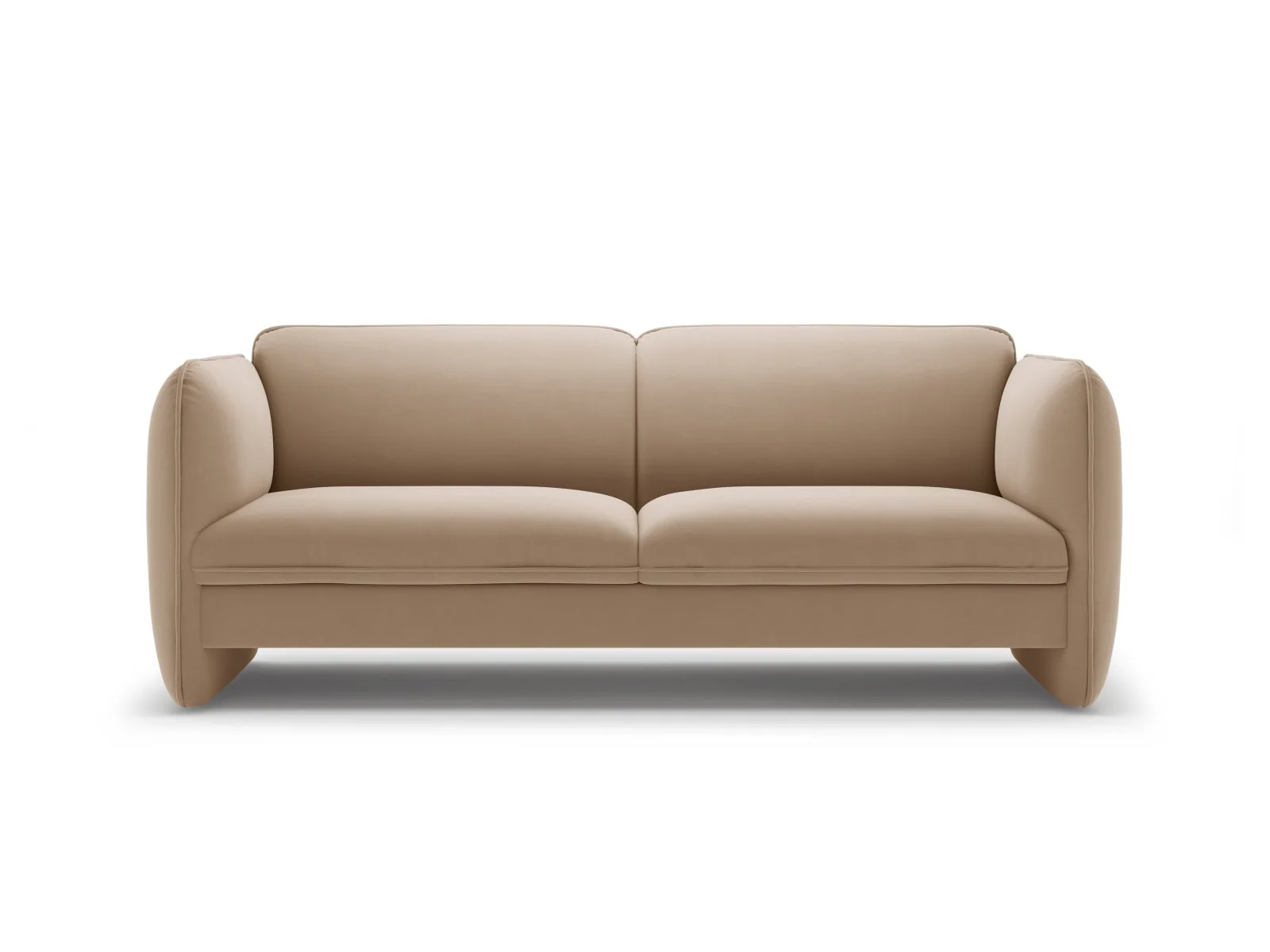 Sofa aksamitna 3-osobowa GEORGIA migdałowy beż - Image 3