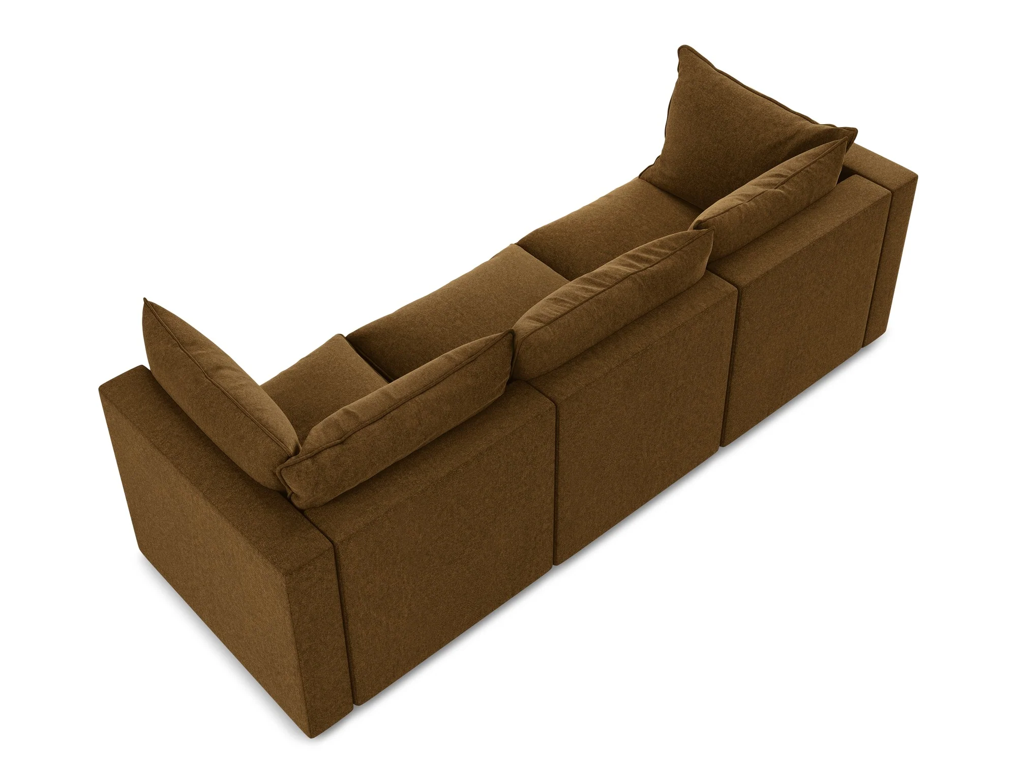 Sofa aksamitna 3-osobowa MANAO ciemny musztardowy - Image 5