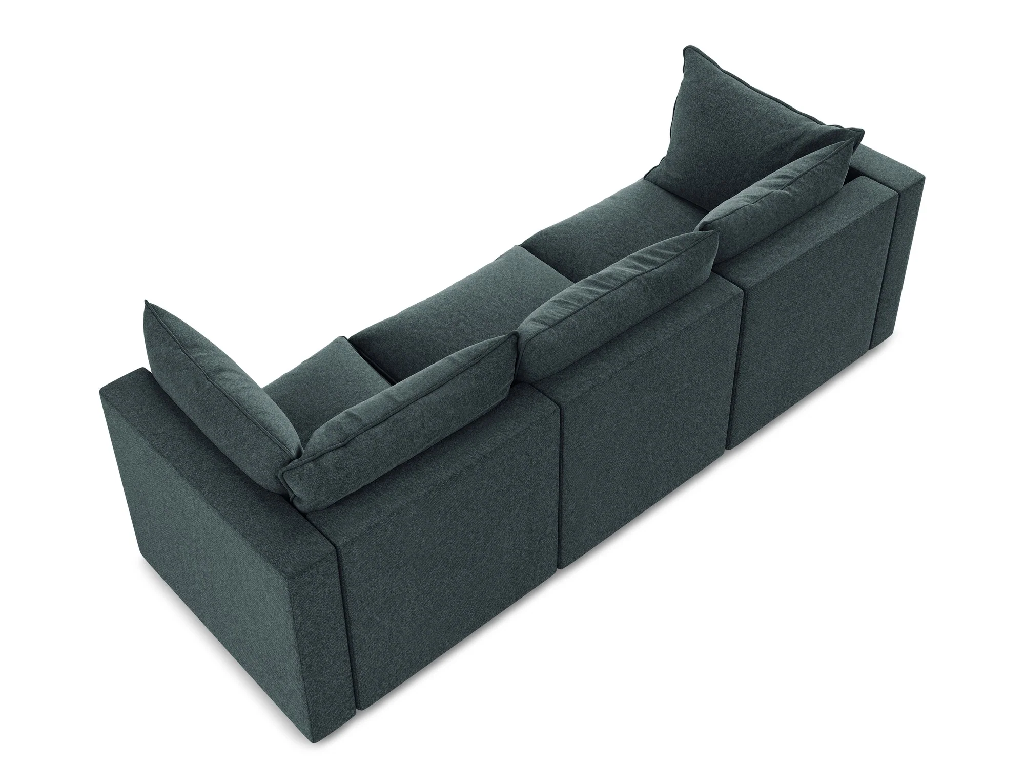 Sofa aksamitna 3-osobowa MANAO morski - Image 5