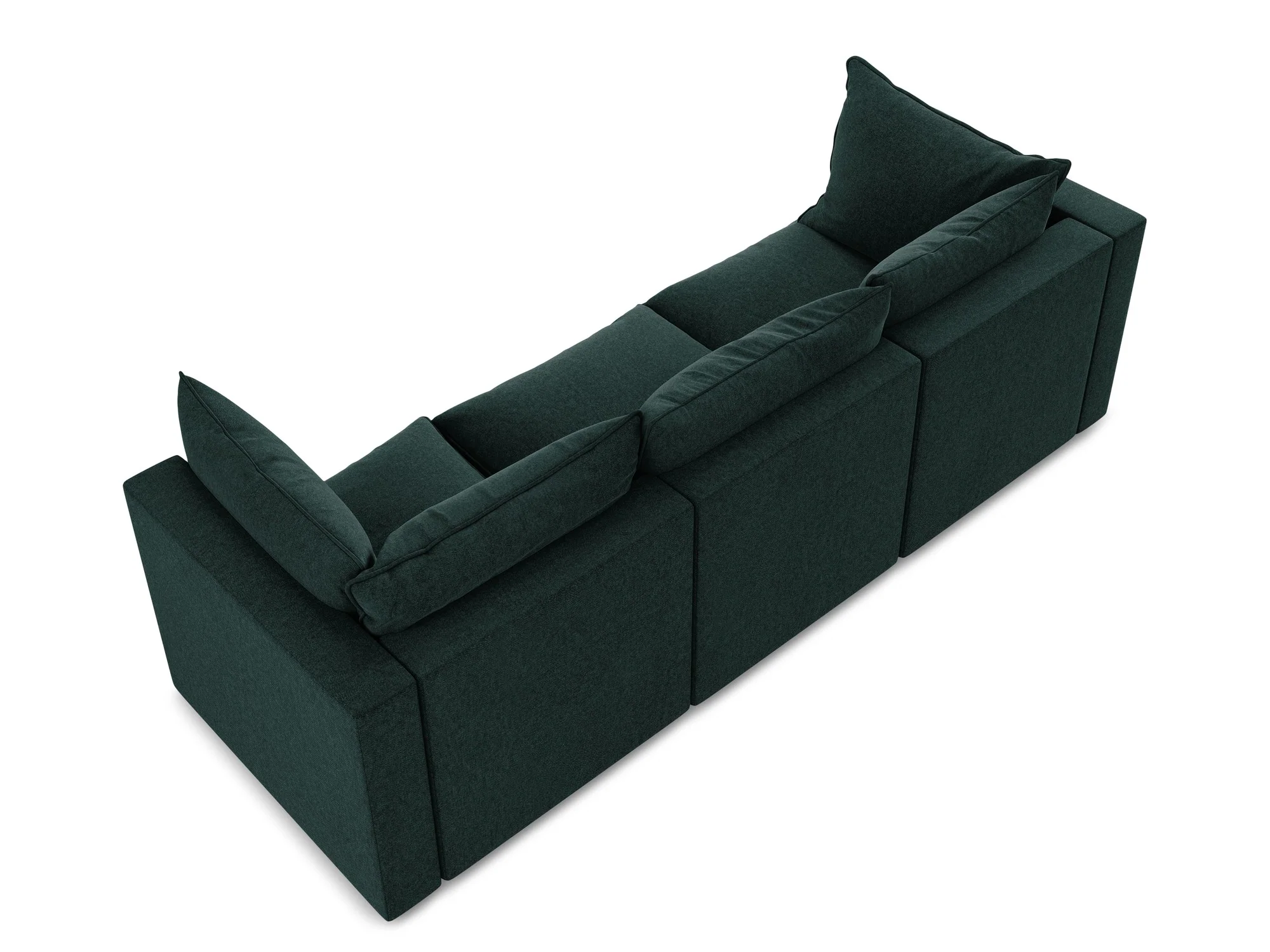 Sofa aksamitna 3-osobowa MANAO szarozielony - Image 5