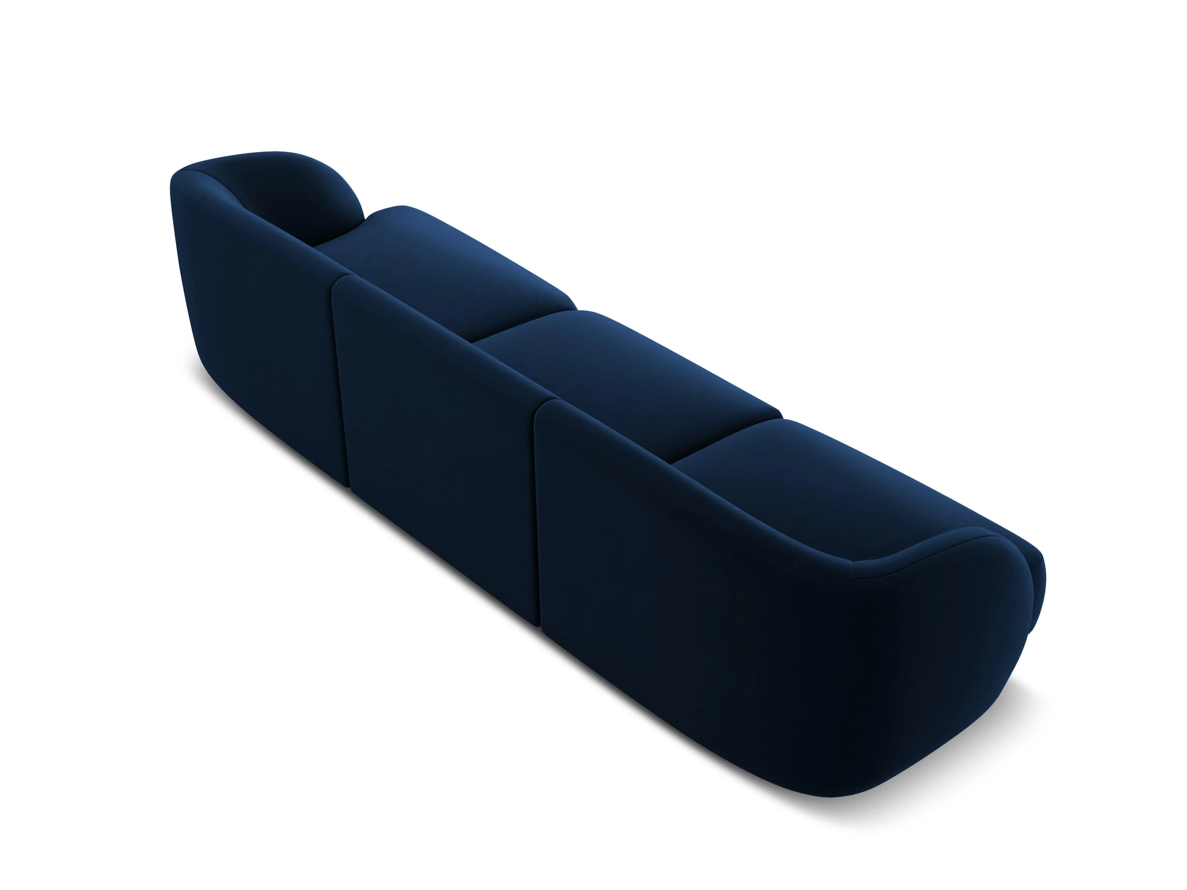Sofa aksamitna 3-osobowa MILEY granat królewski - Image 3