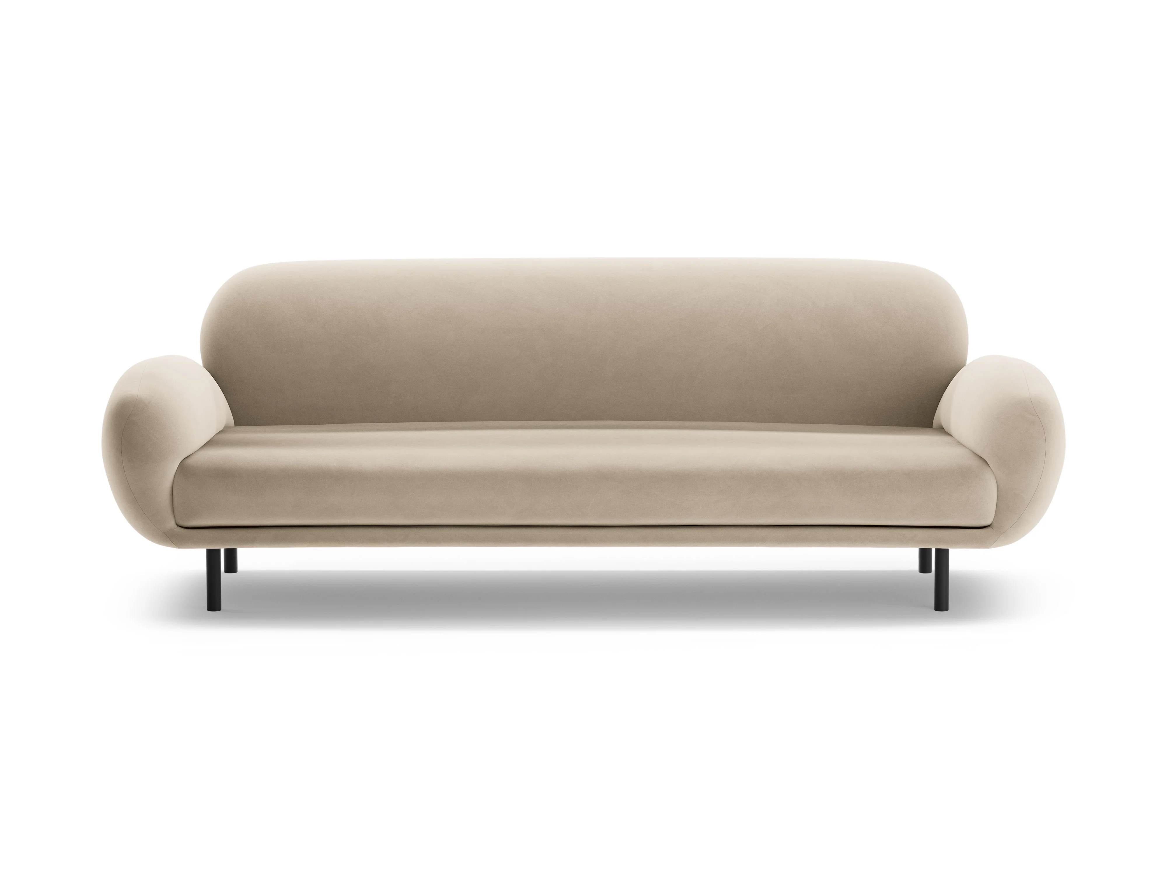 Sofa aksamitna 3-osobowa POPPY ecru - Image 3