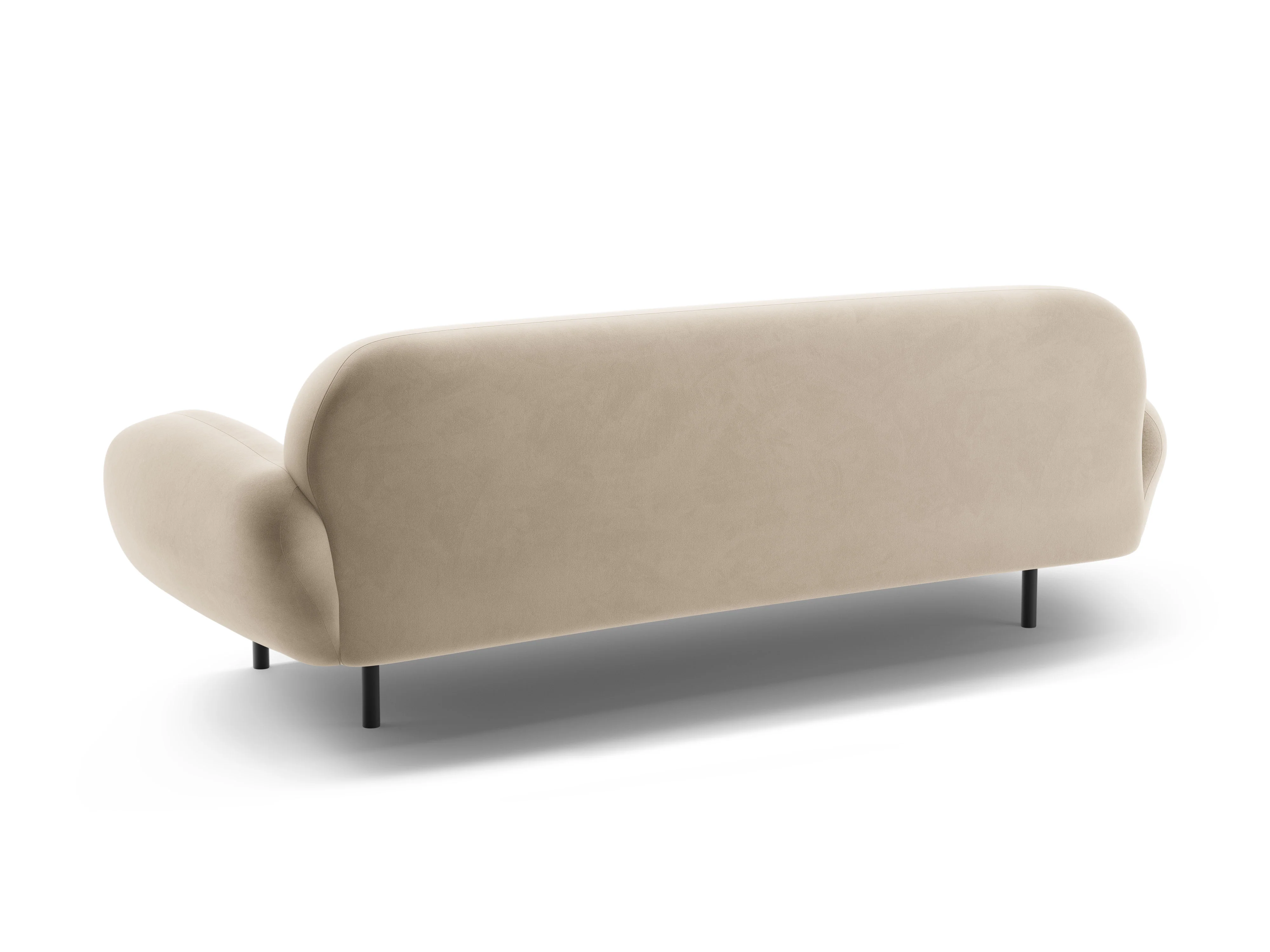 Sofa aksamitna 3-osobowa POPPY ecru - Image 4