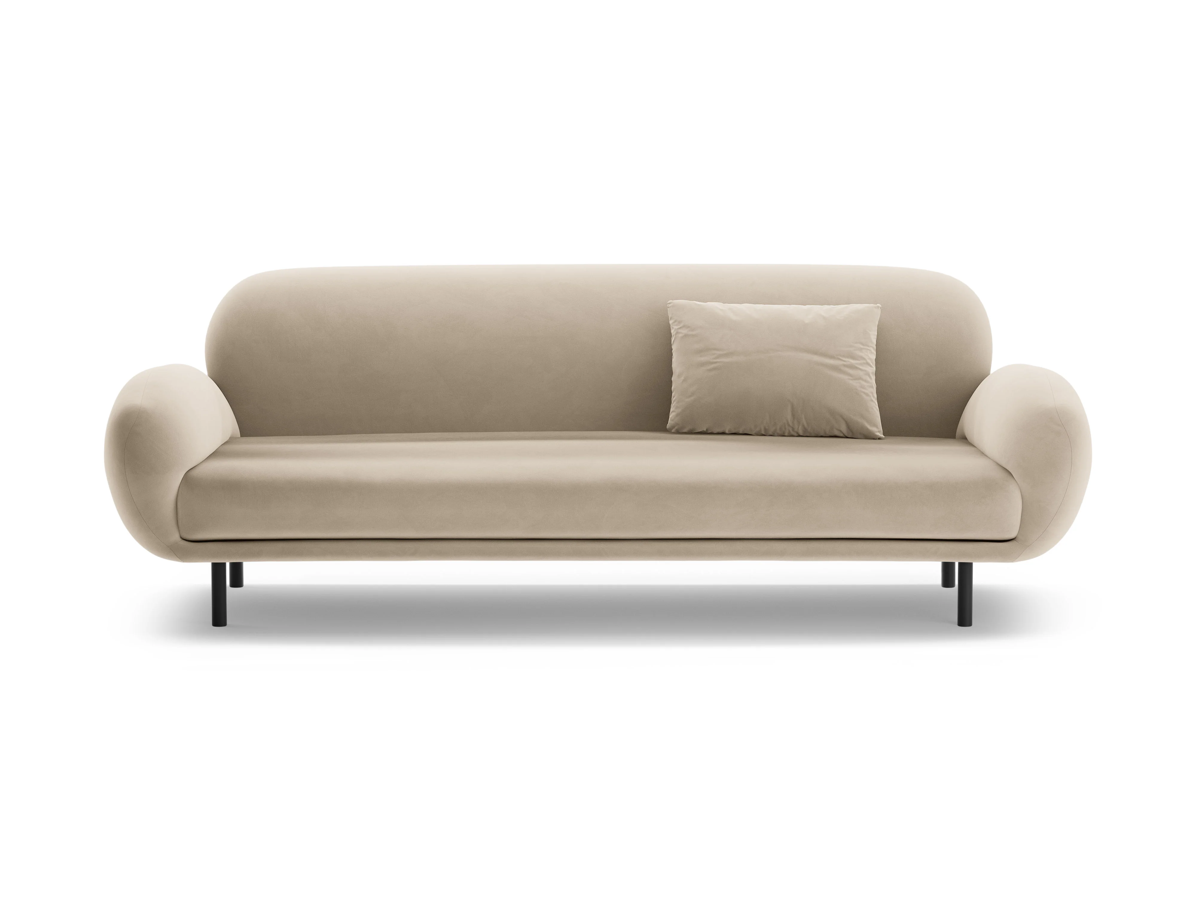 Sofa aksamitna 3-osobowa POPPY ecru - Image 5