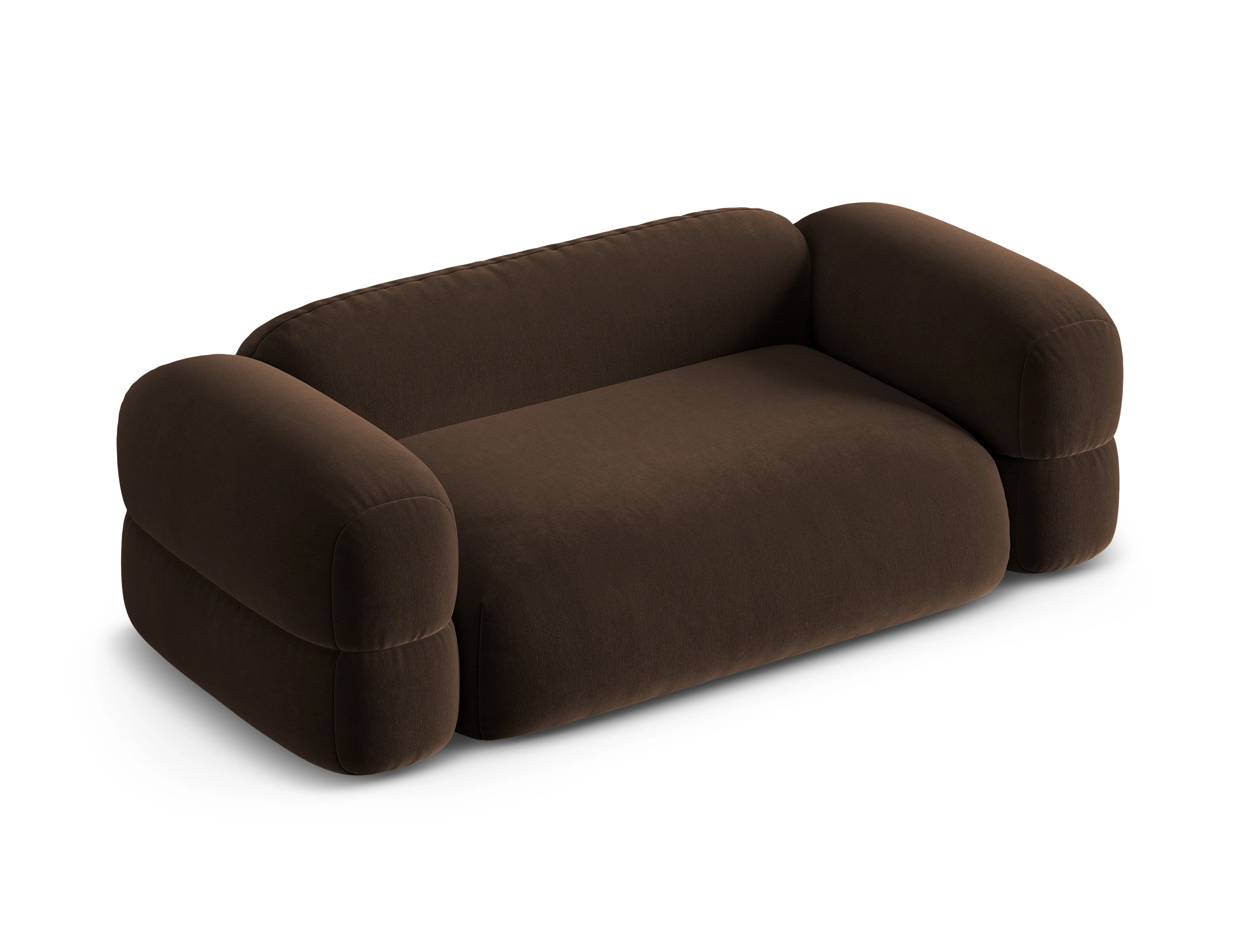 Sofa aksamitna 3-osobowa ROGER czekoladowy - Image 4