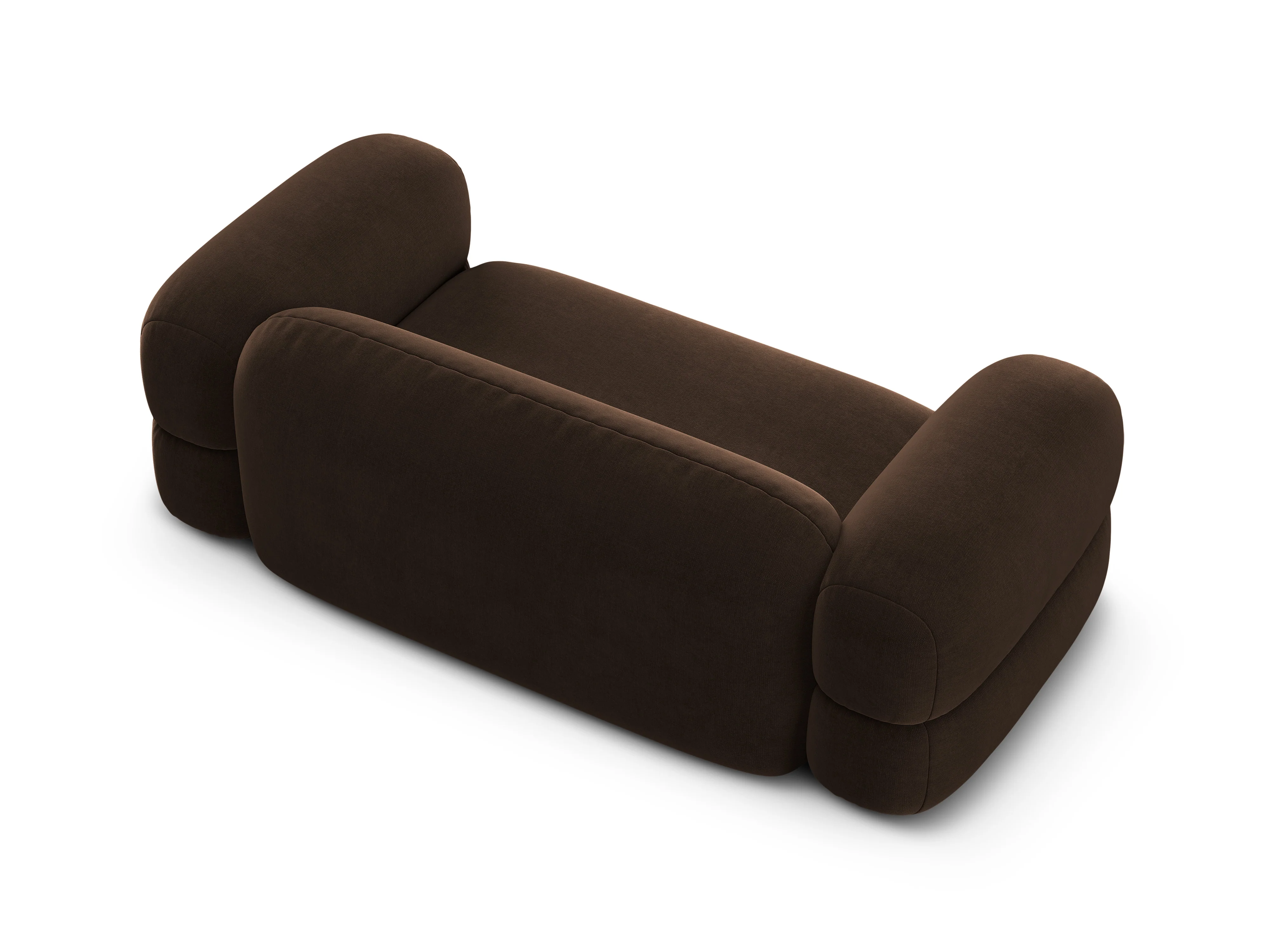 Sofa aksamitna 3-osobowa ROGER czekoladowy - Image 5