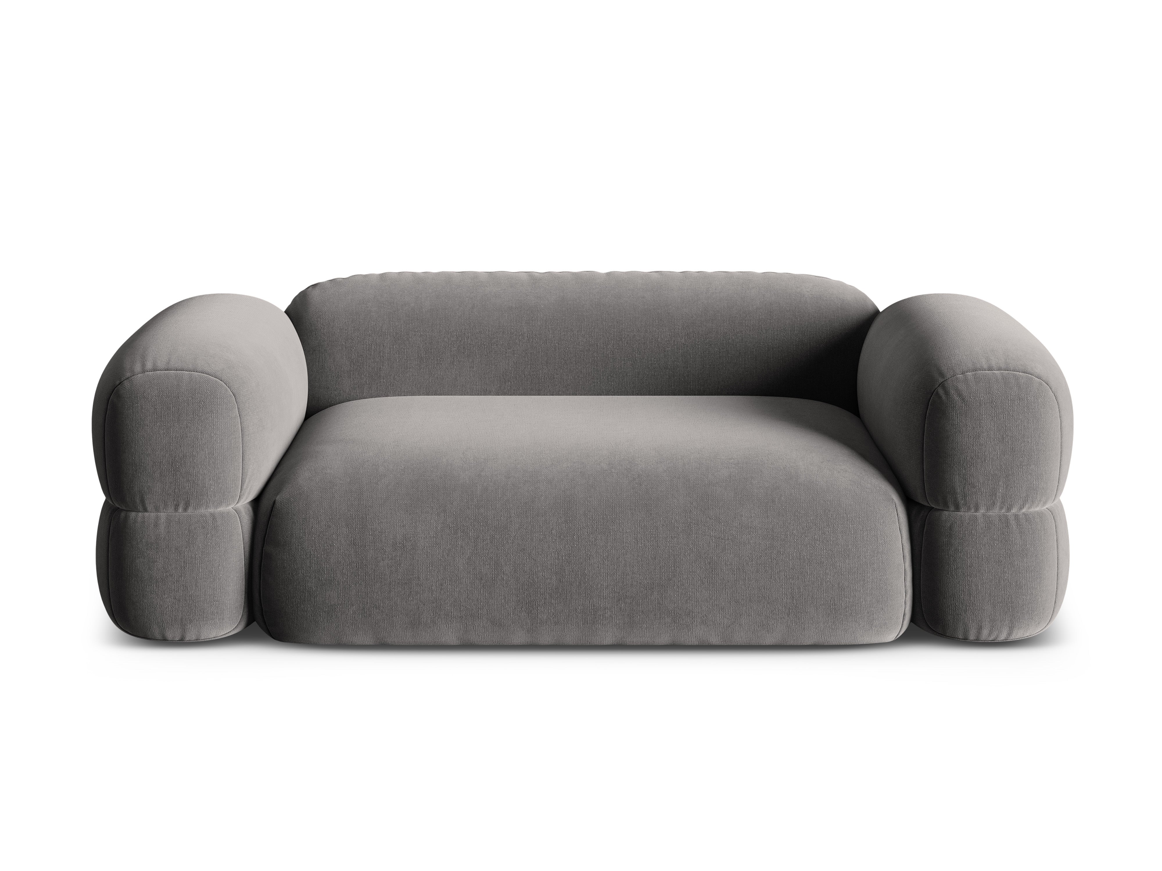 Sofa aksamitna 3-osobowa ROGER szary - Image 3