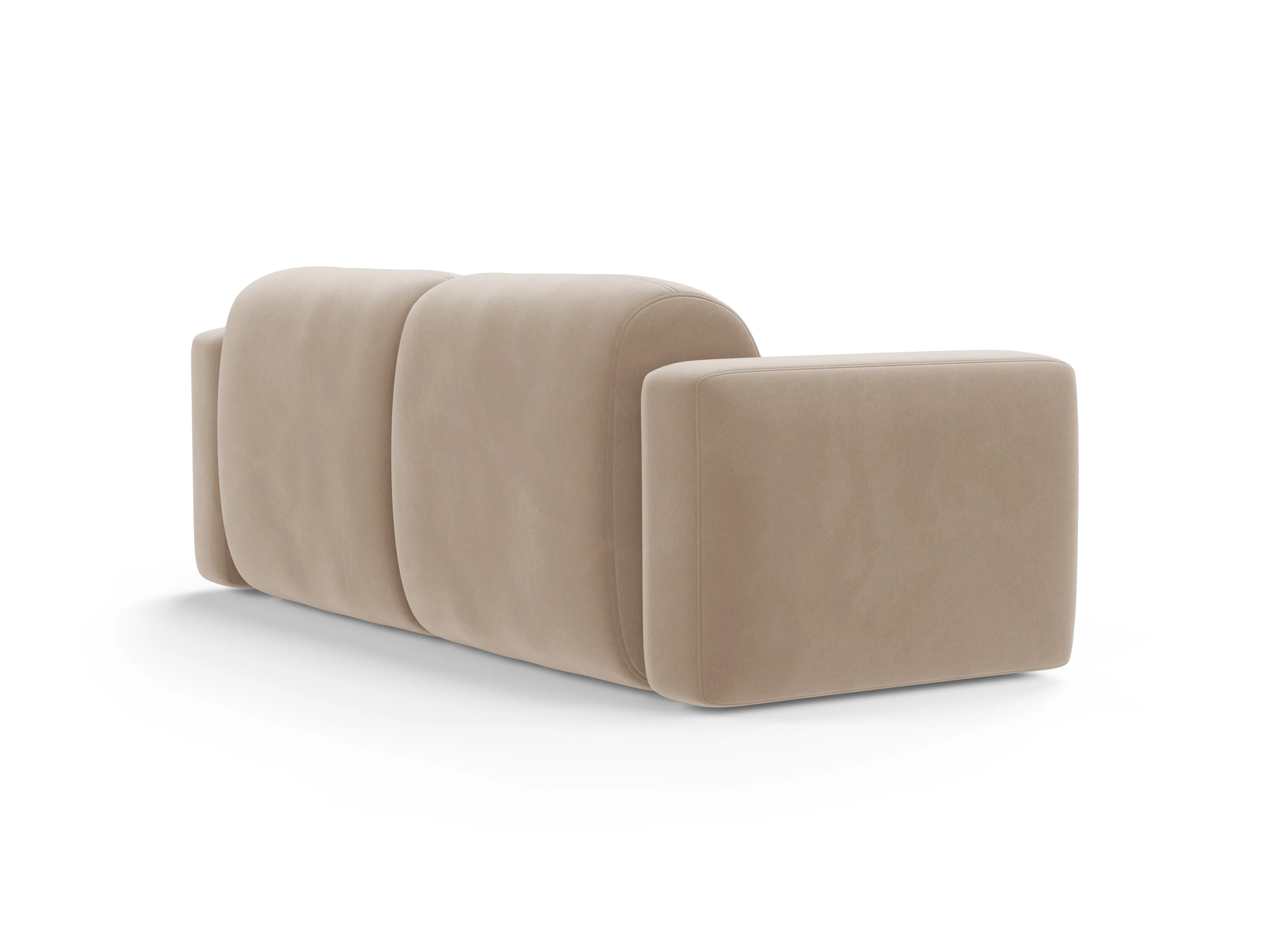 Sofa aksamitna 3-osobowa STRINO beżowy - Image 3