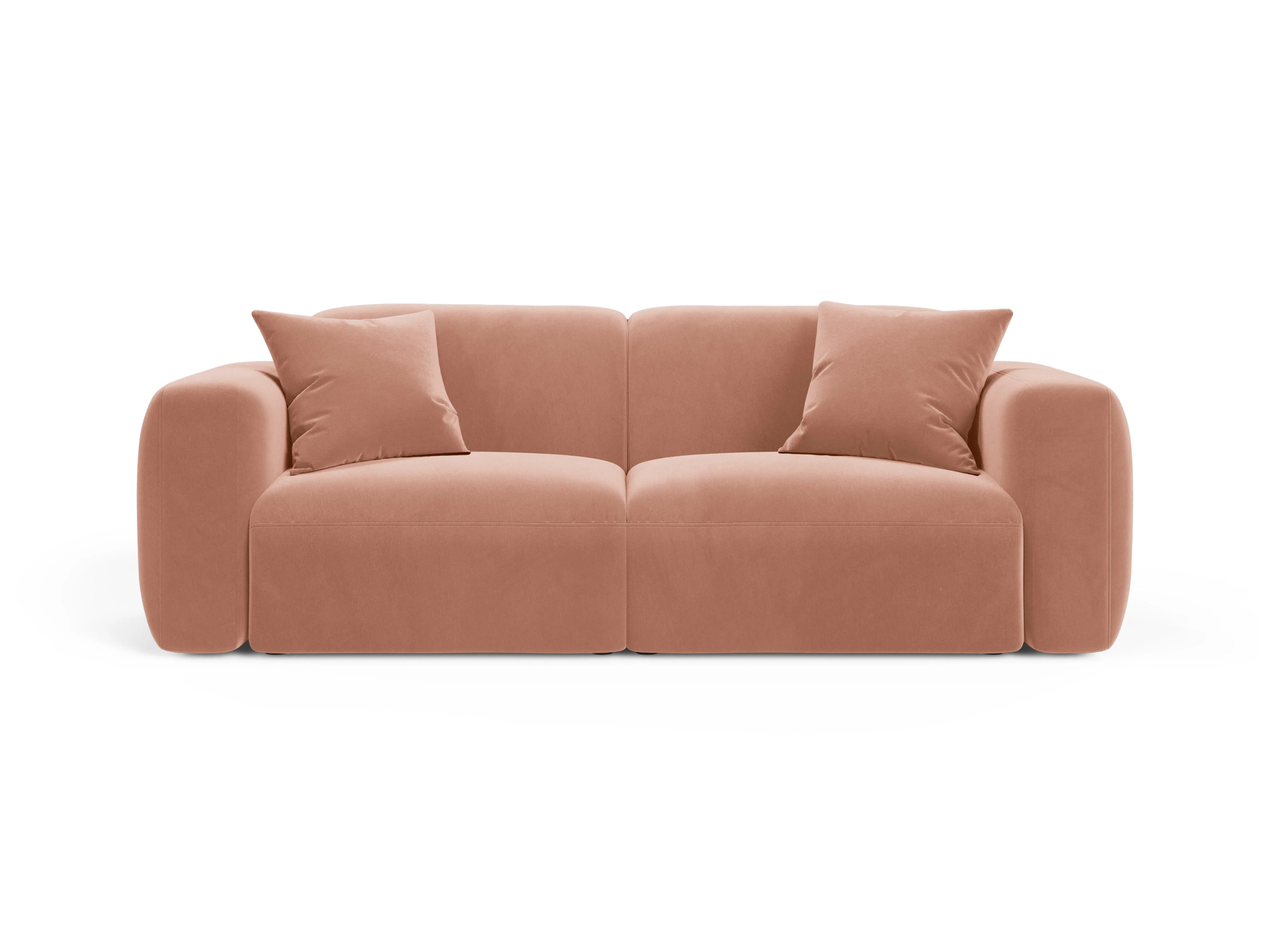 Sofa aksamitna 3-osobowa STRINO różowy - Image 2