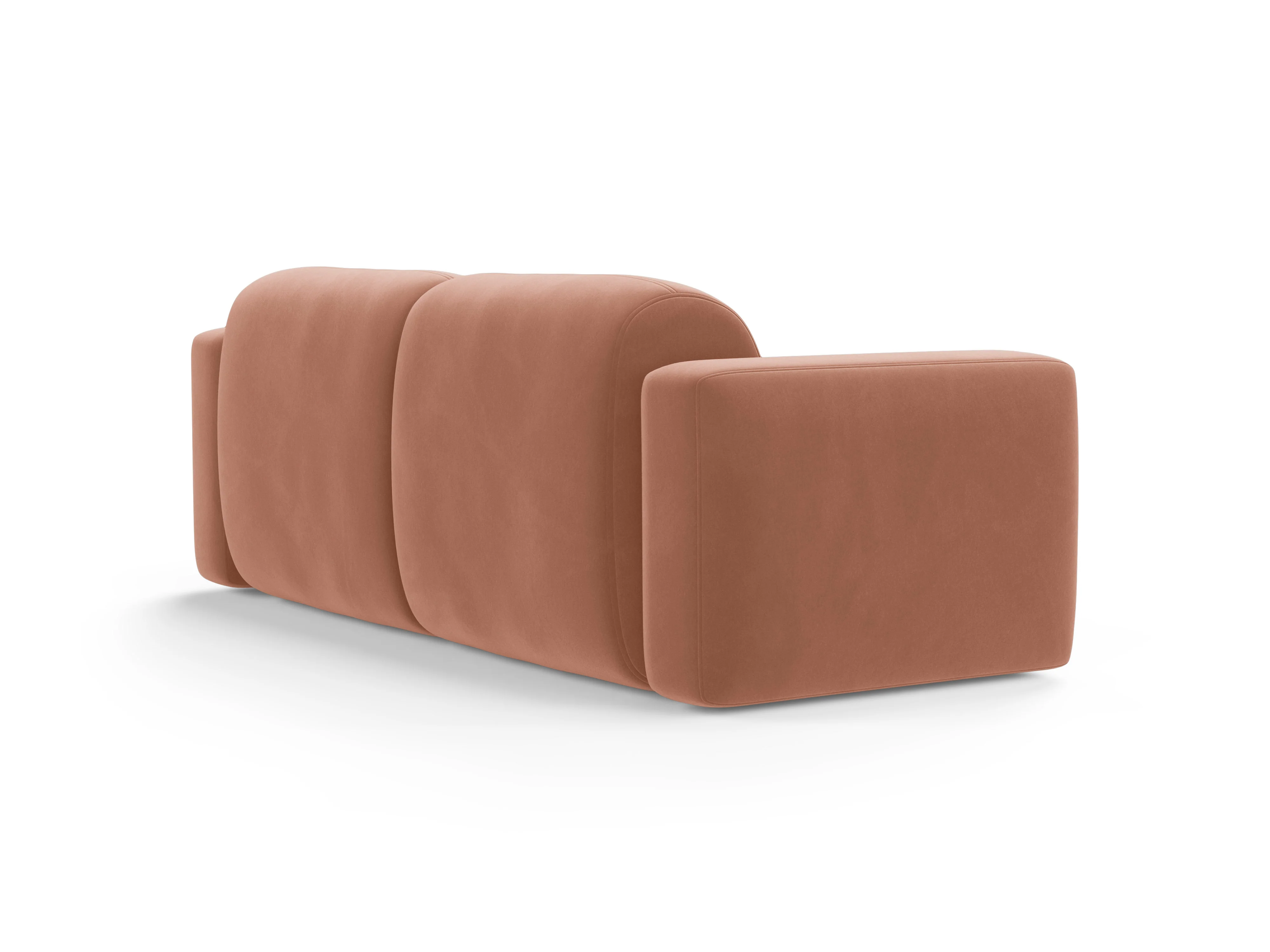 Sofa aksamitna 3-osobowa STRINO różowy - Image 3