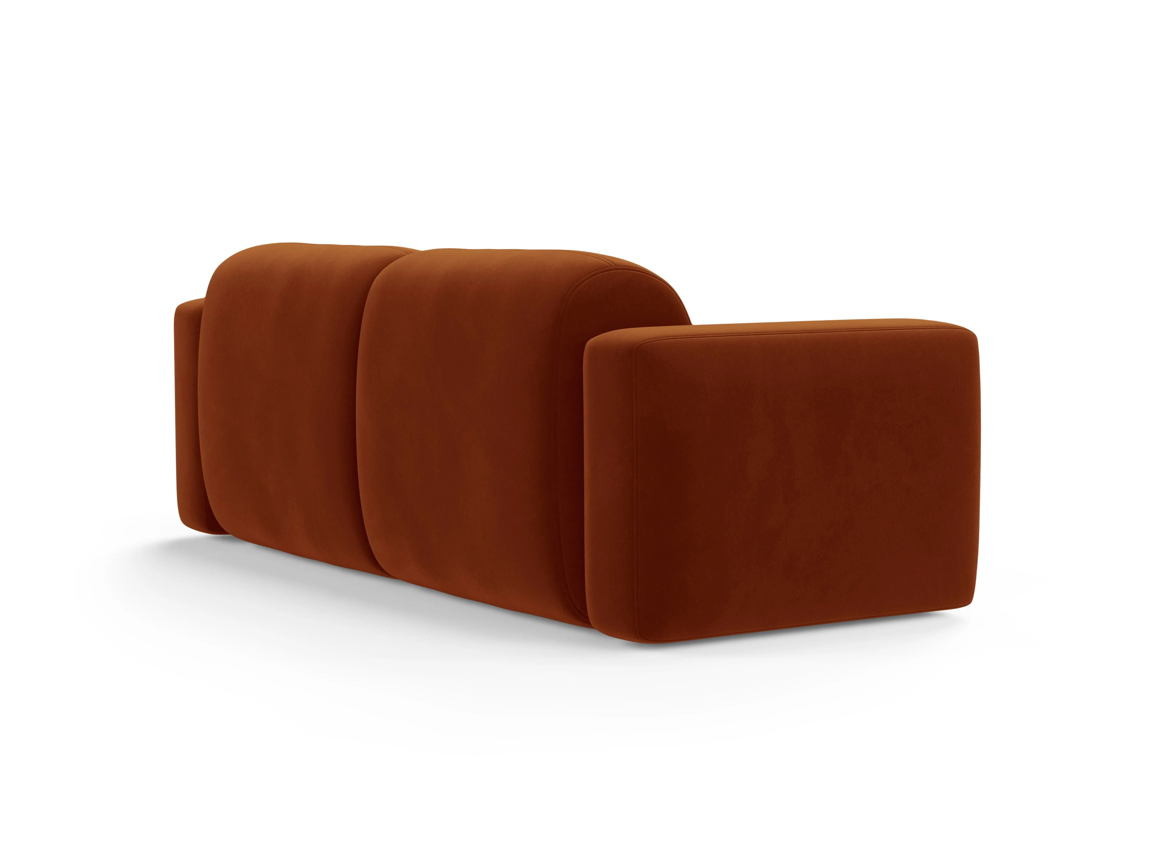 Sofa aksamitna 3-osobowa STRINO terakota - Image 3
