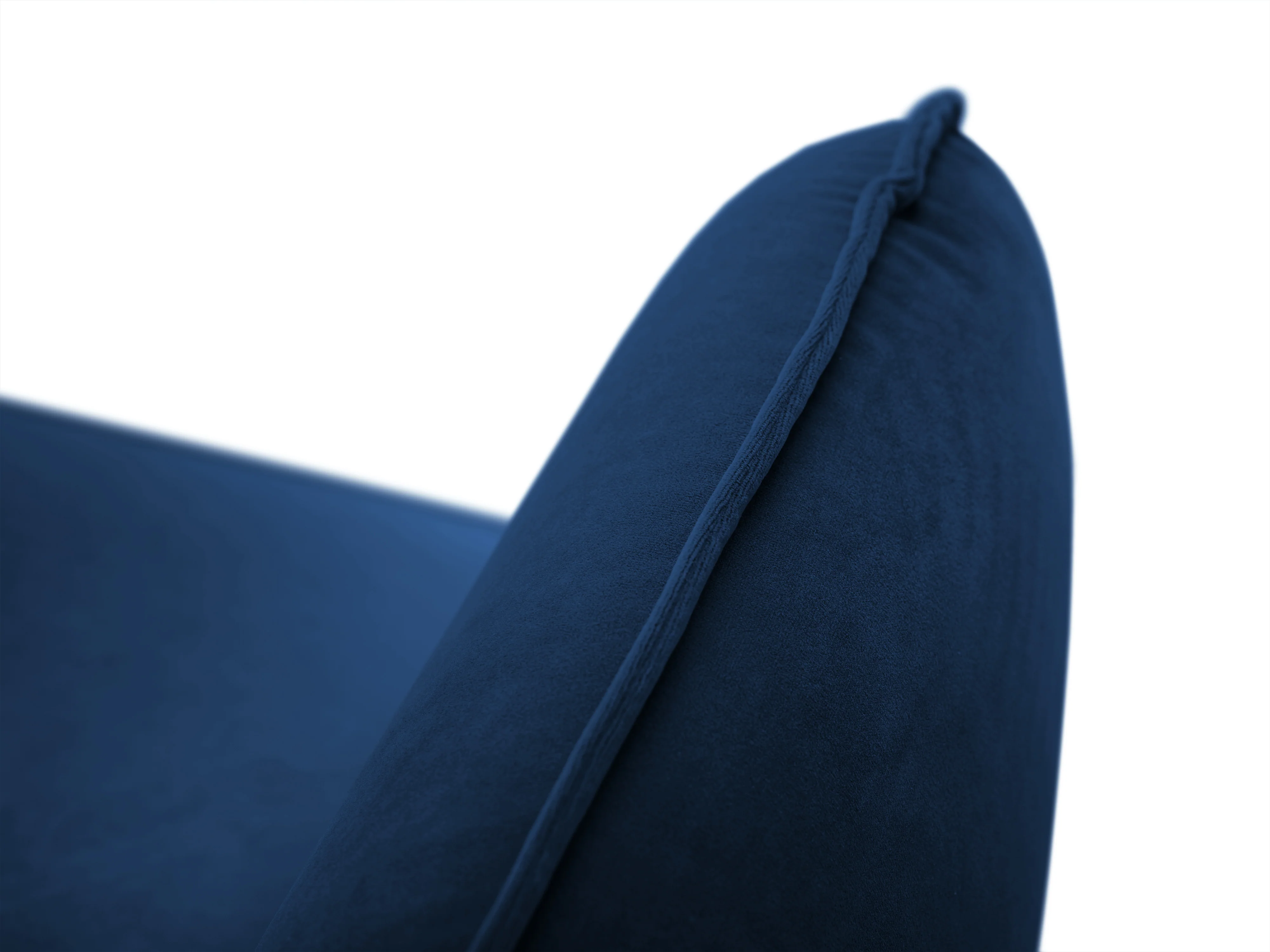 Sofa aksamitna 3-osobowa VIENNA granat królewski ze złotą podstawą - Image 4