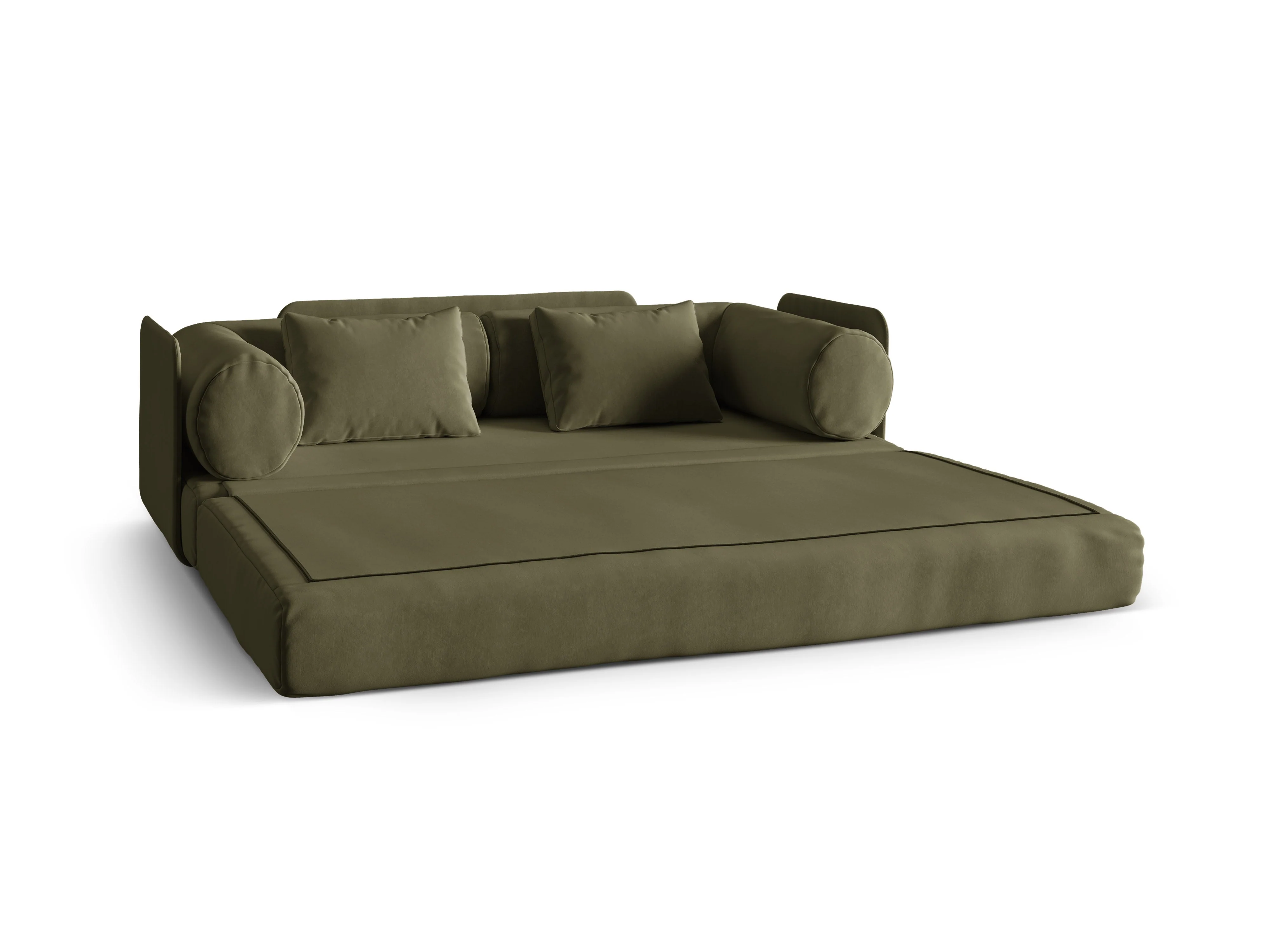 Sofa aksamitna 3-osobowa z funkcją spania DREAMY zielony - Image 2