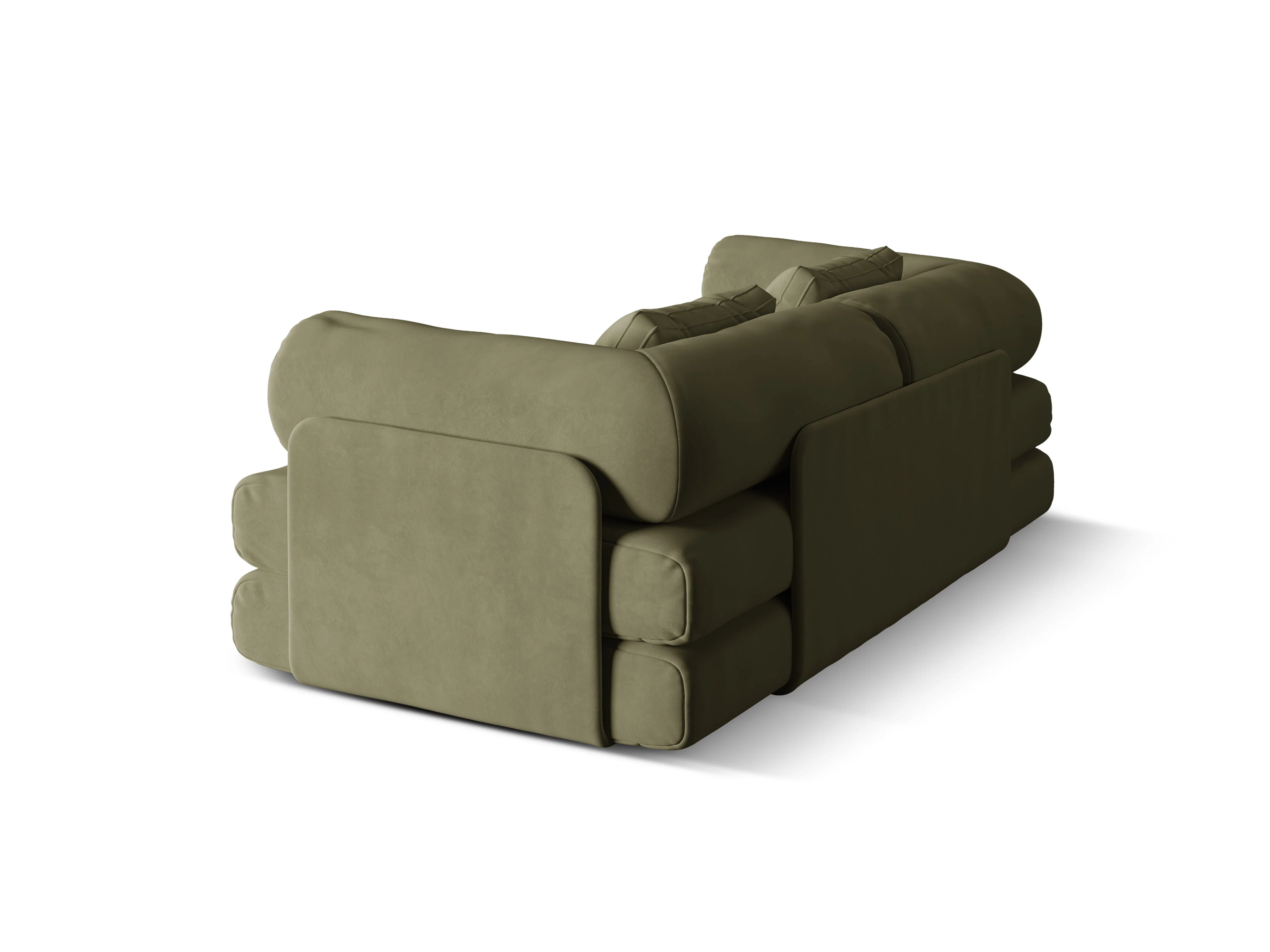 Sofa aksamitna 3-osobowa z funkcją spania DREAMY zielony - Image 4