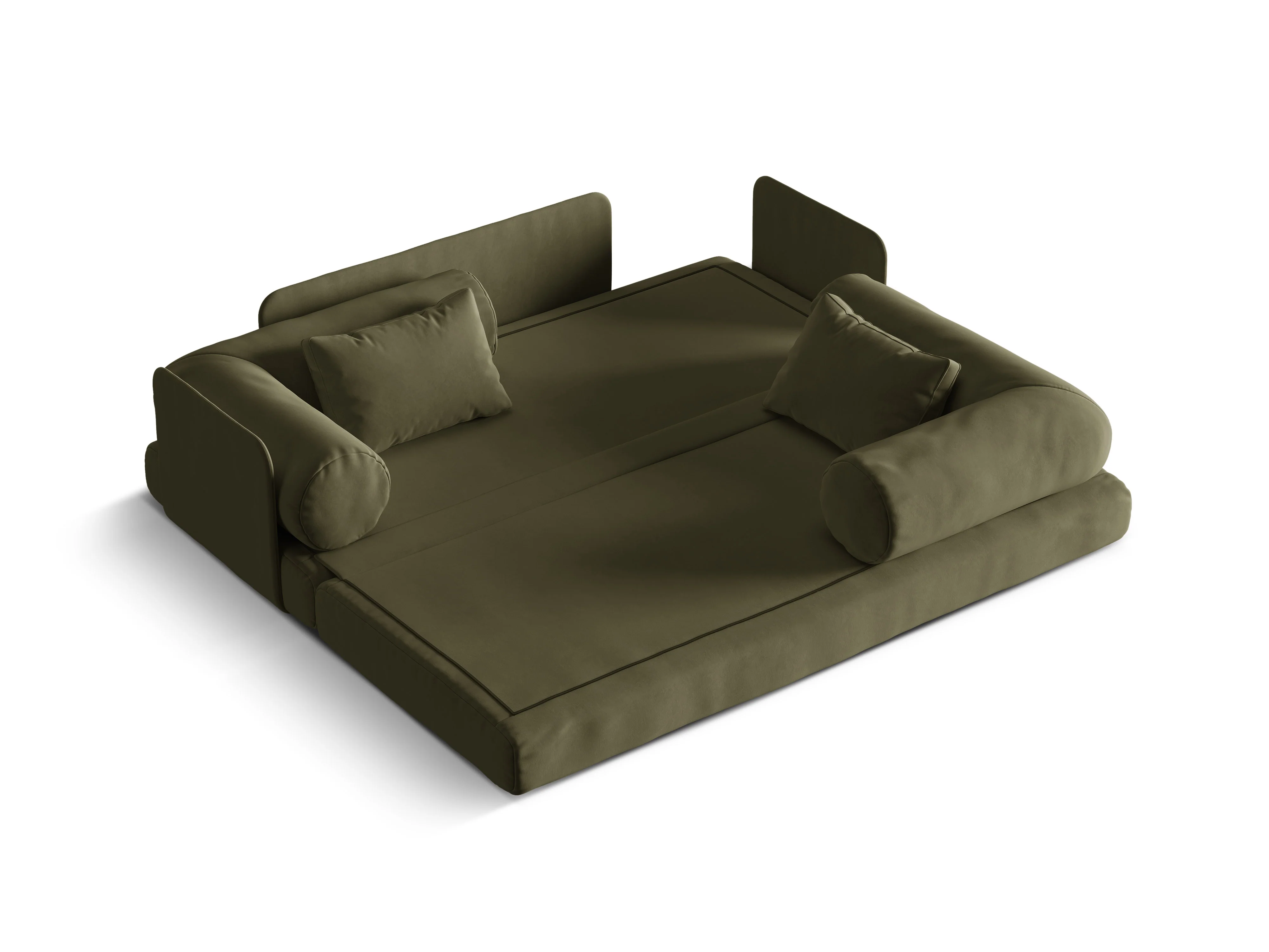 Sofa aksamitna 3-osobowa z funkcją spania DREAMY zielony - Image 5
