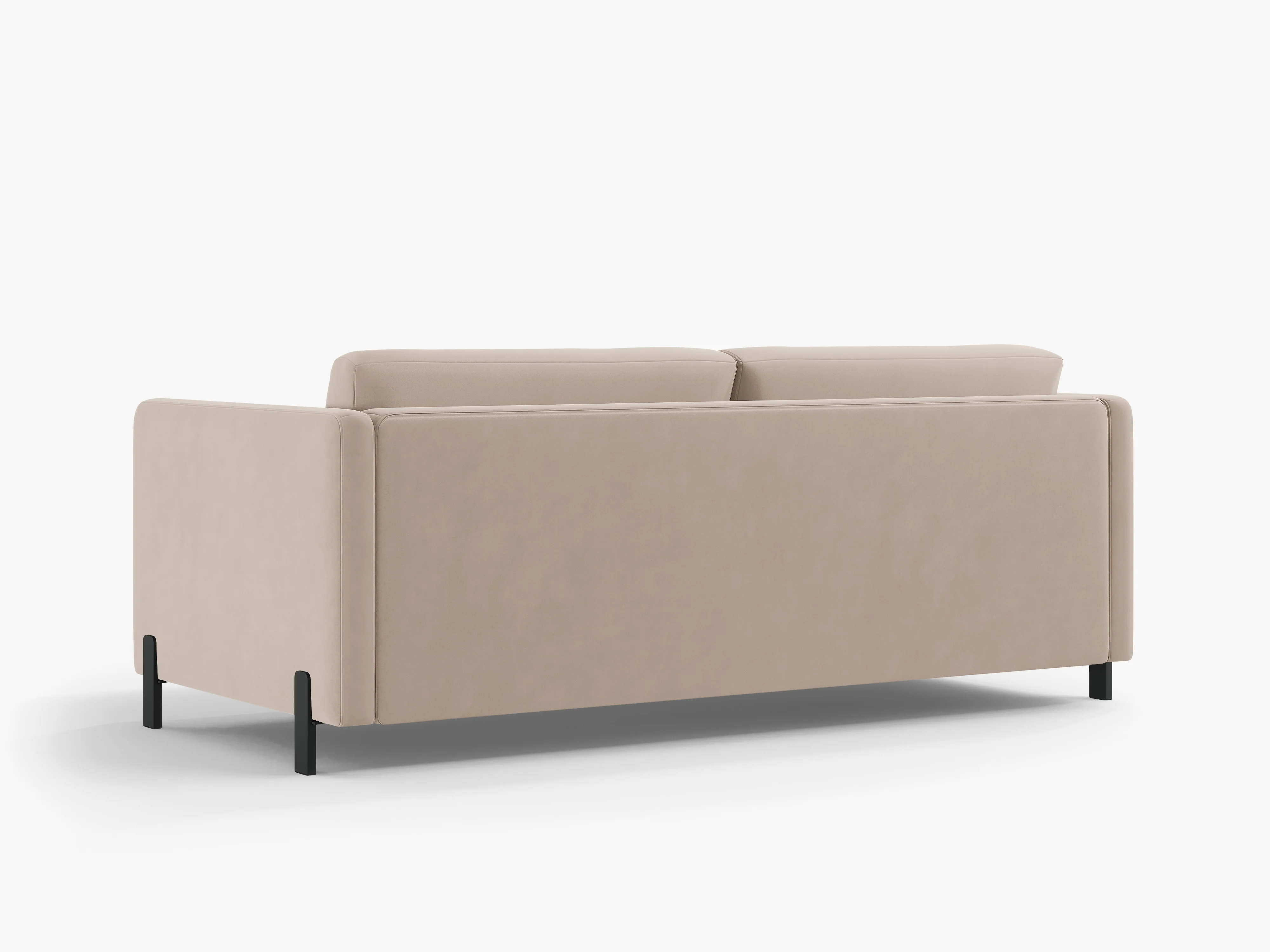 Sofa aksamitna 3-osobowa z funkcją spania GLORIA beżowy - Image 4