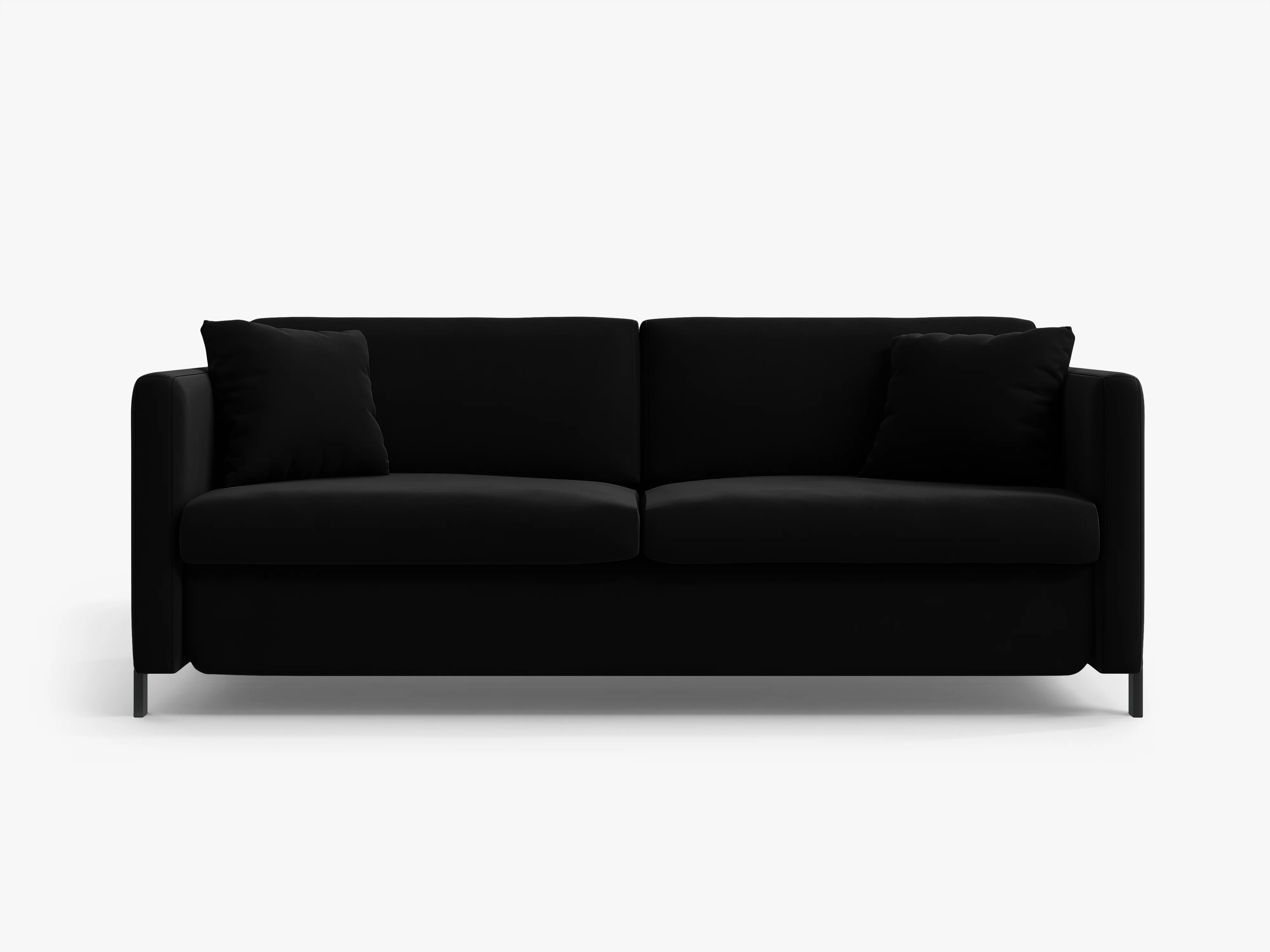 Sofa aksamitna 3-osobowa z funkcją spania GLORIA czarny - Image 3
