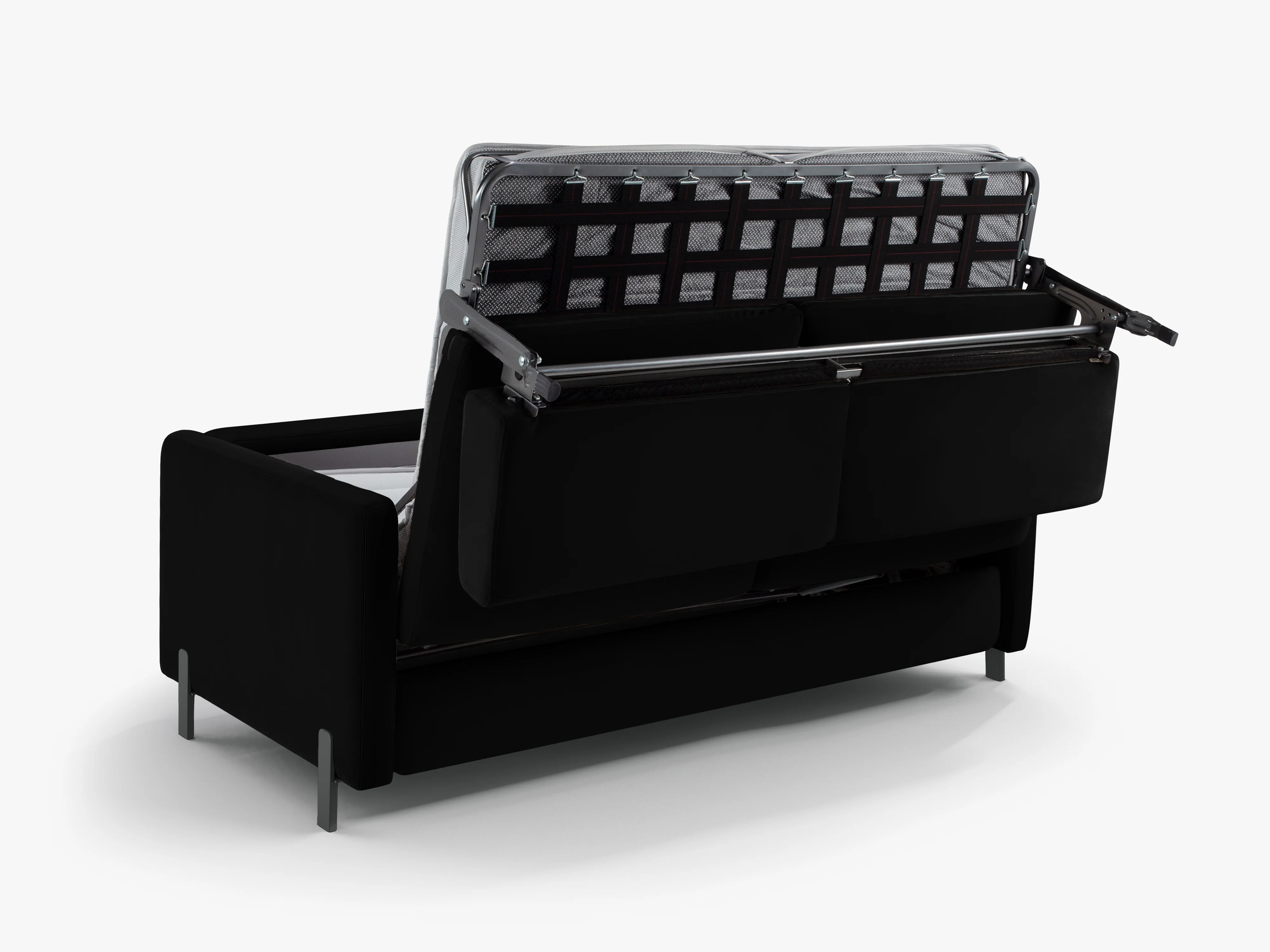 Sofa aksamitna 3-osobowa z funkcją spania GLORIA czarny - Image 7