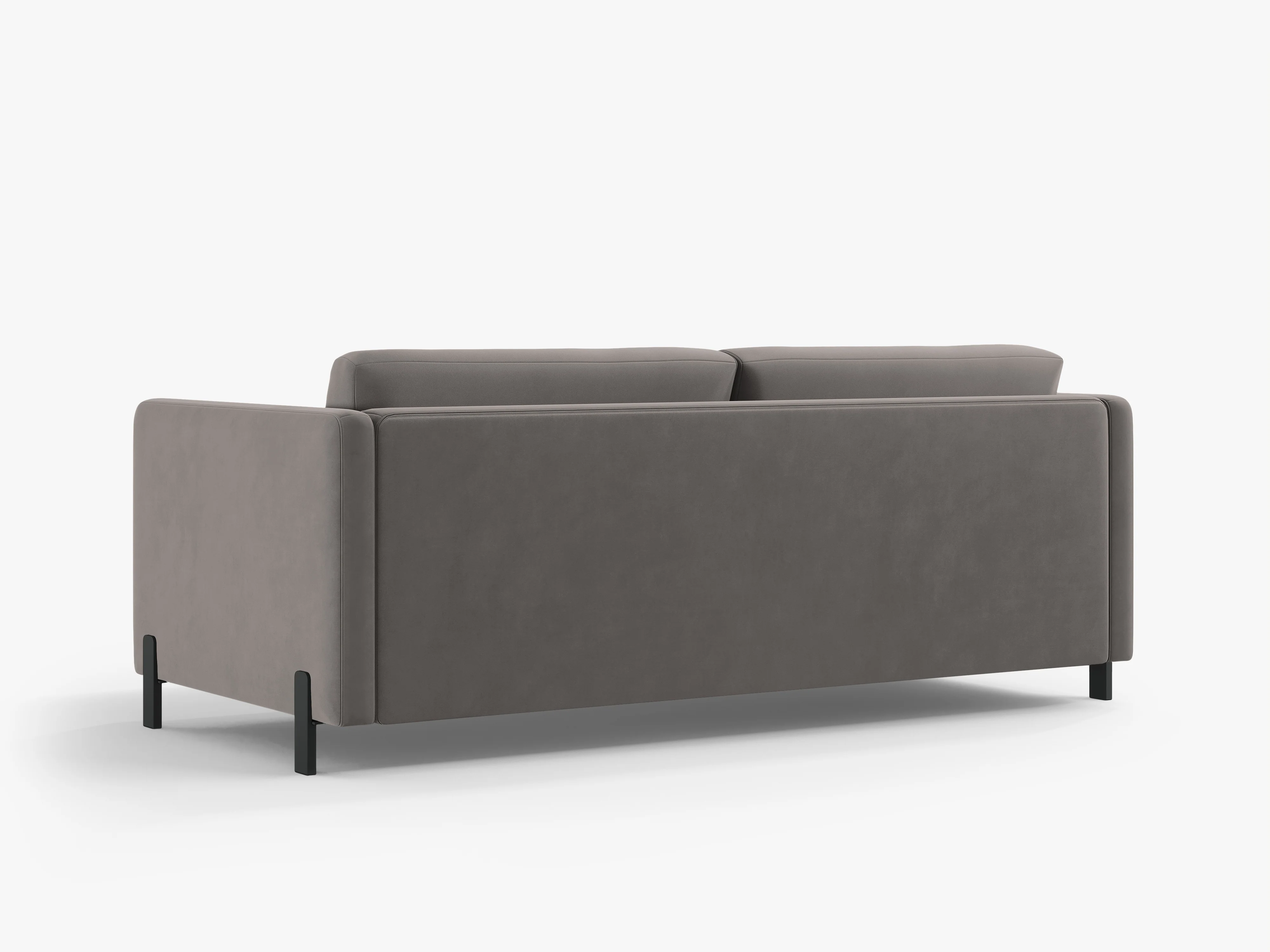 Sofa aksamitna 3-osobowa z funkcją spania GLORIA szary - Image 4