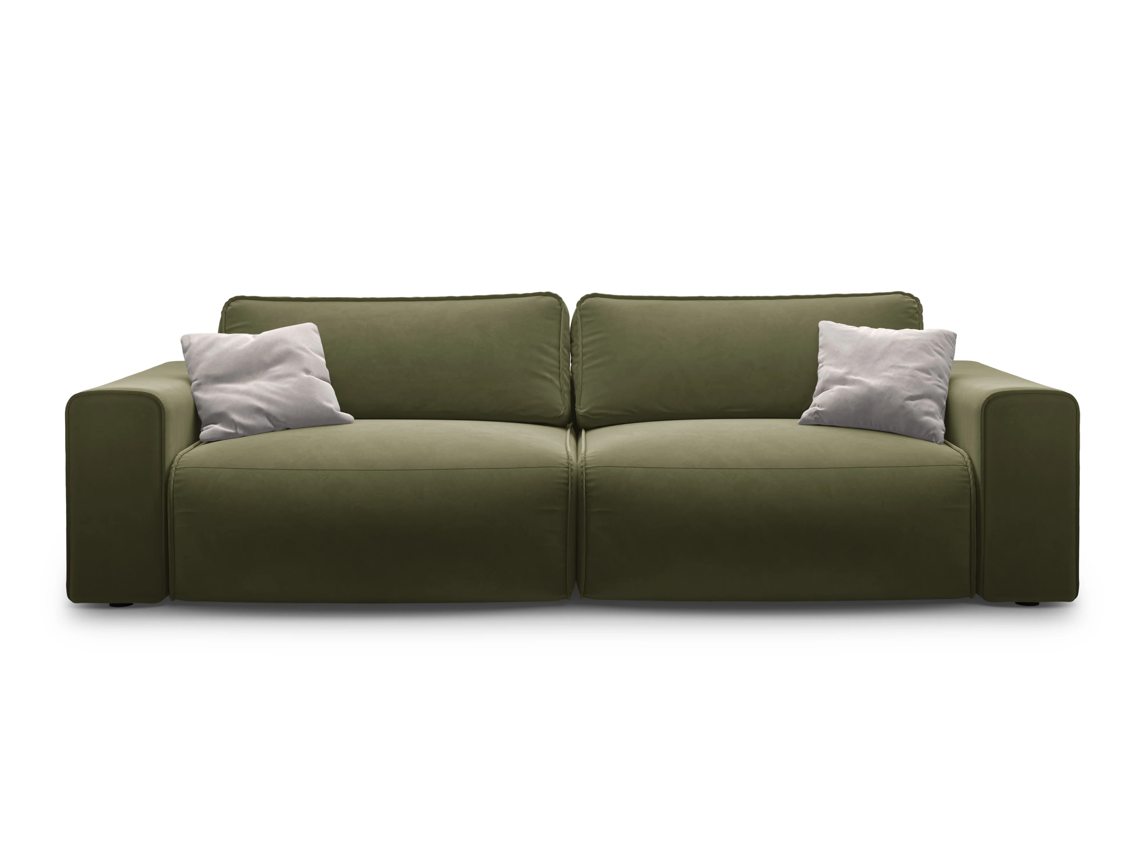Sofa aksamitna 3-osobowa z funkcją spania VICTOR zielony - Image 5