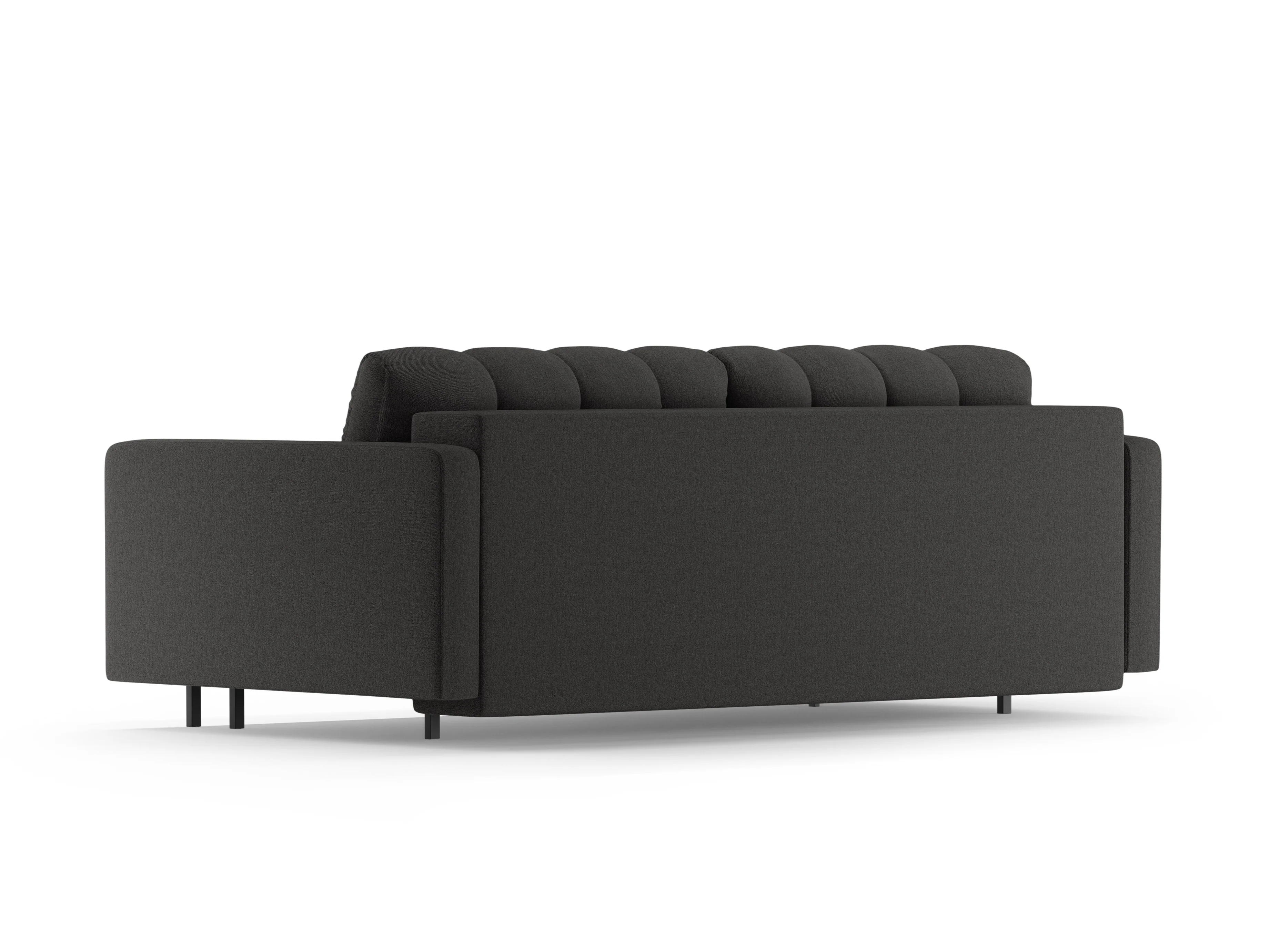 Sofa 3-osobowa z funkcją spania BALI ciemnoszary z czarną podstawą - Image 4