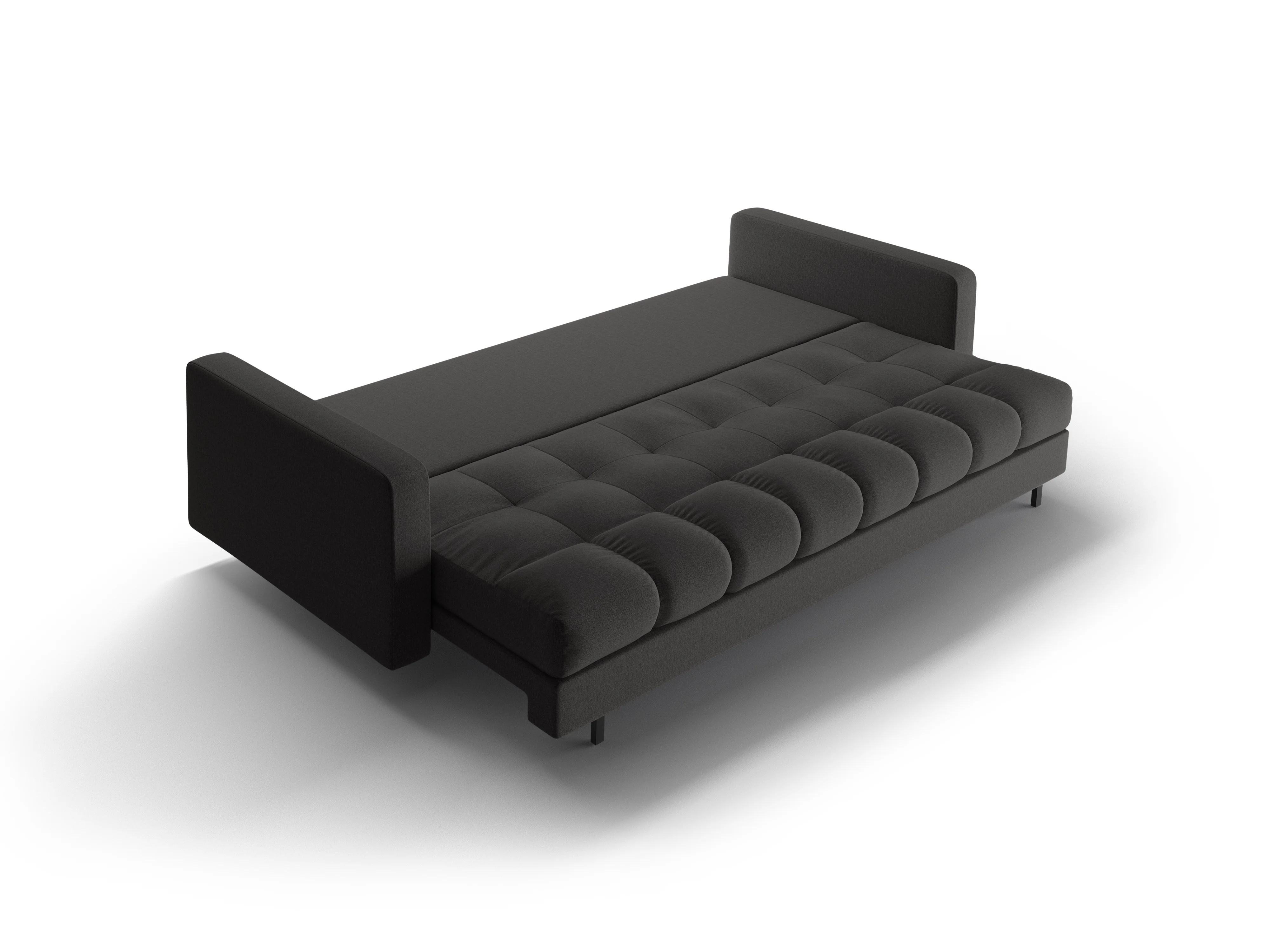 Sofa 3-osobowa z funkcją spania BALI ciemnoszary z czarną podstawą - Image 6