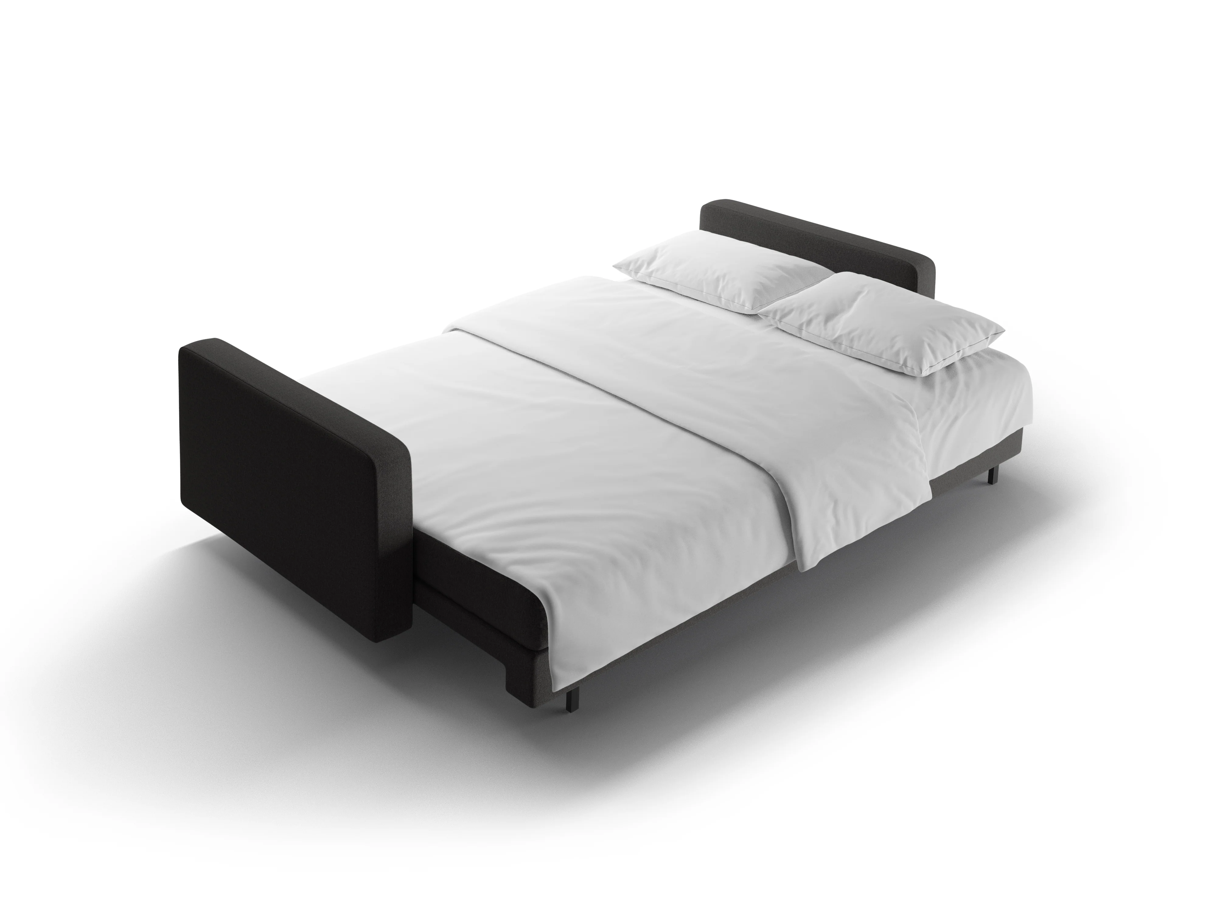 Sofa 3-osobowa z funkcją spania BALI ciemnoszary z czarną podstawą - Image 7