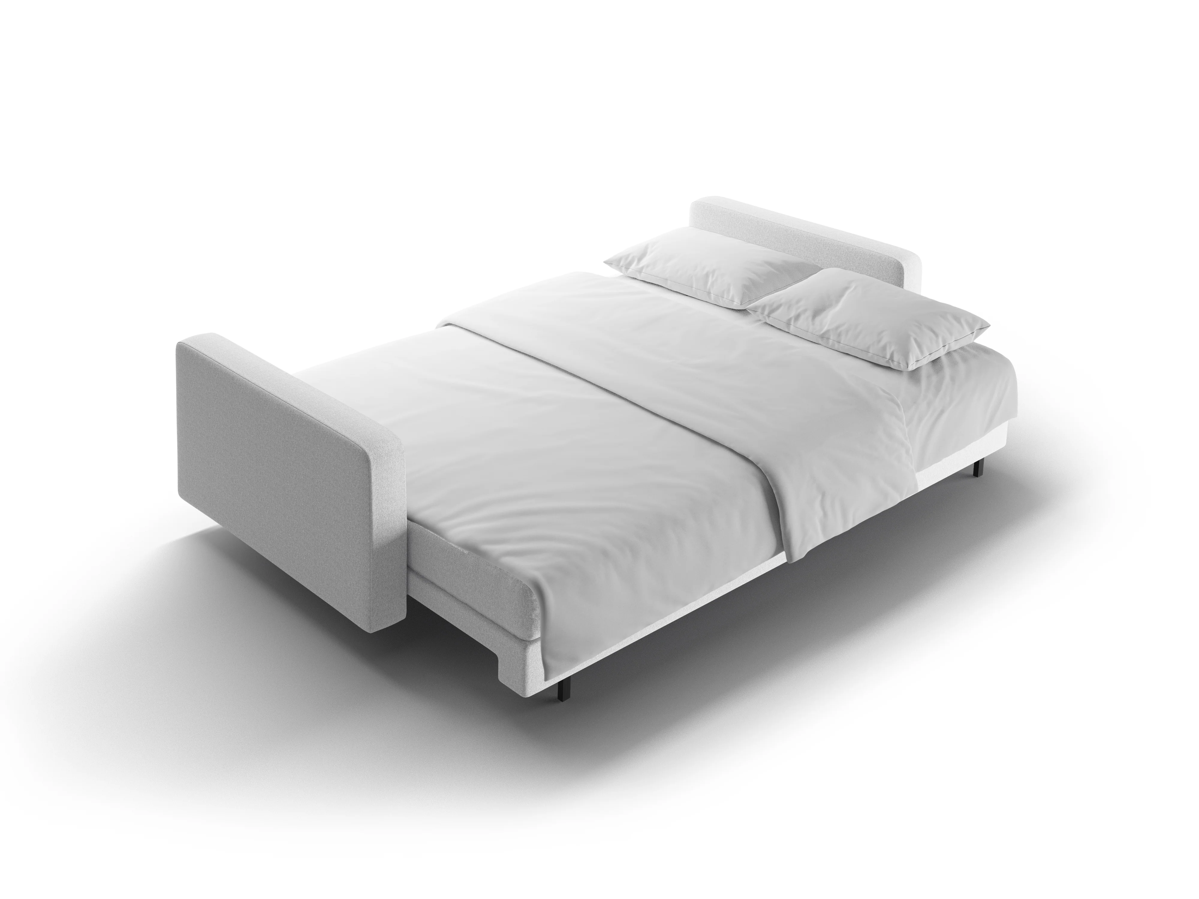 Sofa 3-osobowa z funkcją spania BALI jasnoszary z czarną podstawą - Image 7
