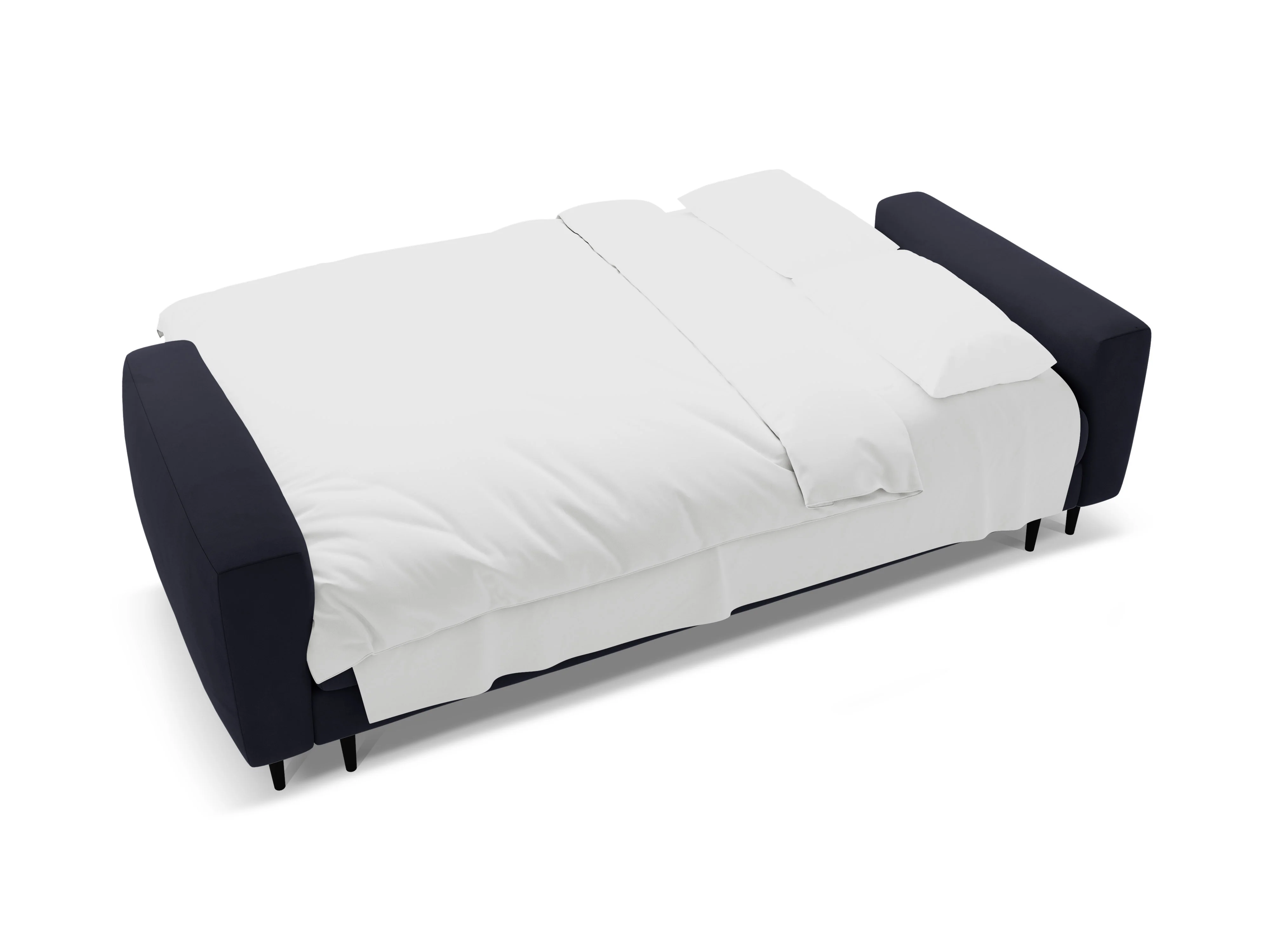 Sofa aksamitna 3-osobowa z funkcją spania BEMY królewski niebieski - Image 5