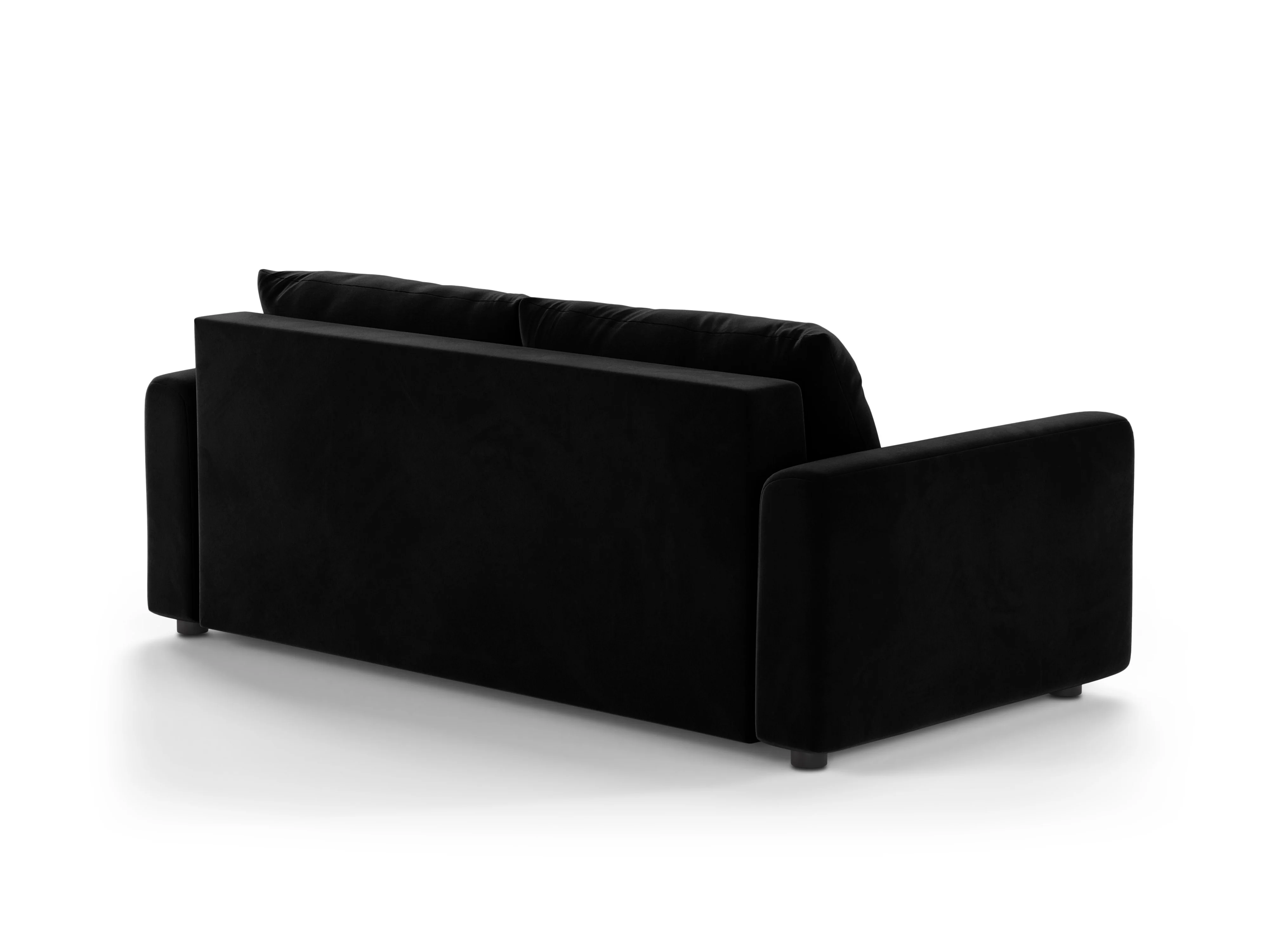 Sofa aksamitna 3-osobowa z funkcją spania DAVID czarny - Image 3