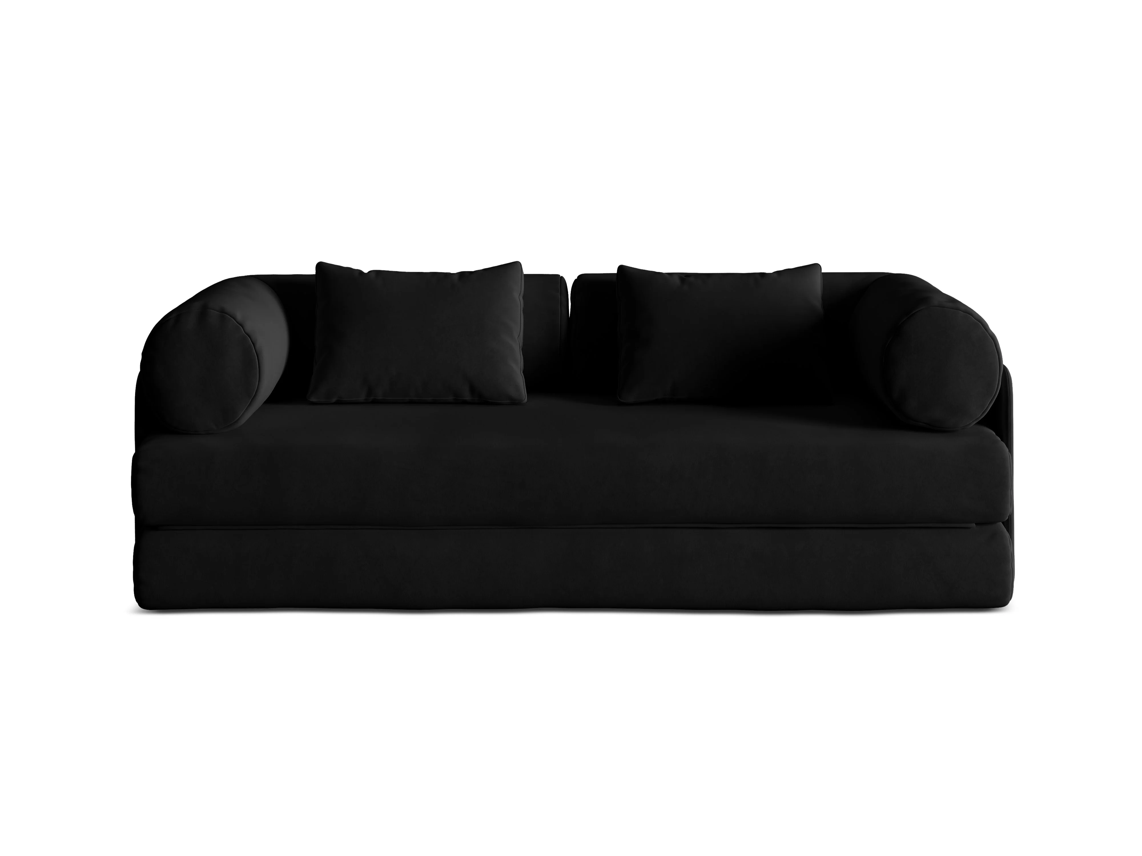 Sofa aksamitna 3-osobowa z funkcją spania DREAMY czarny - Image 2