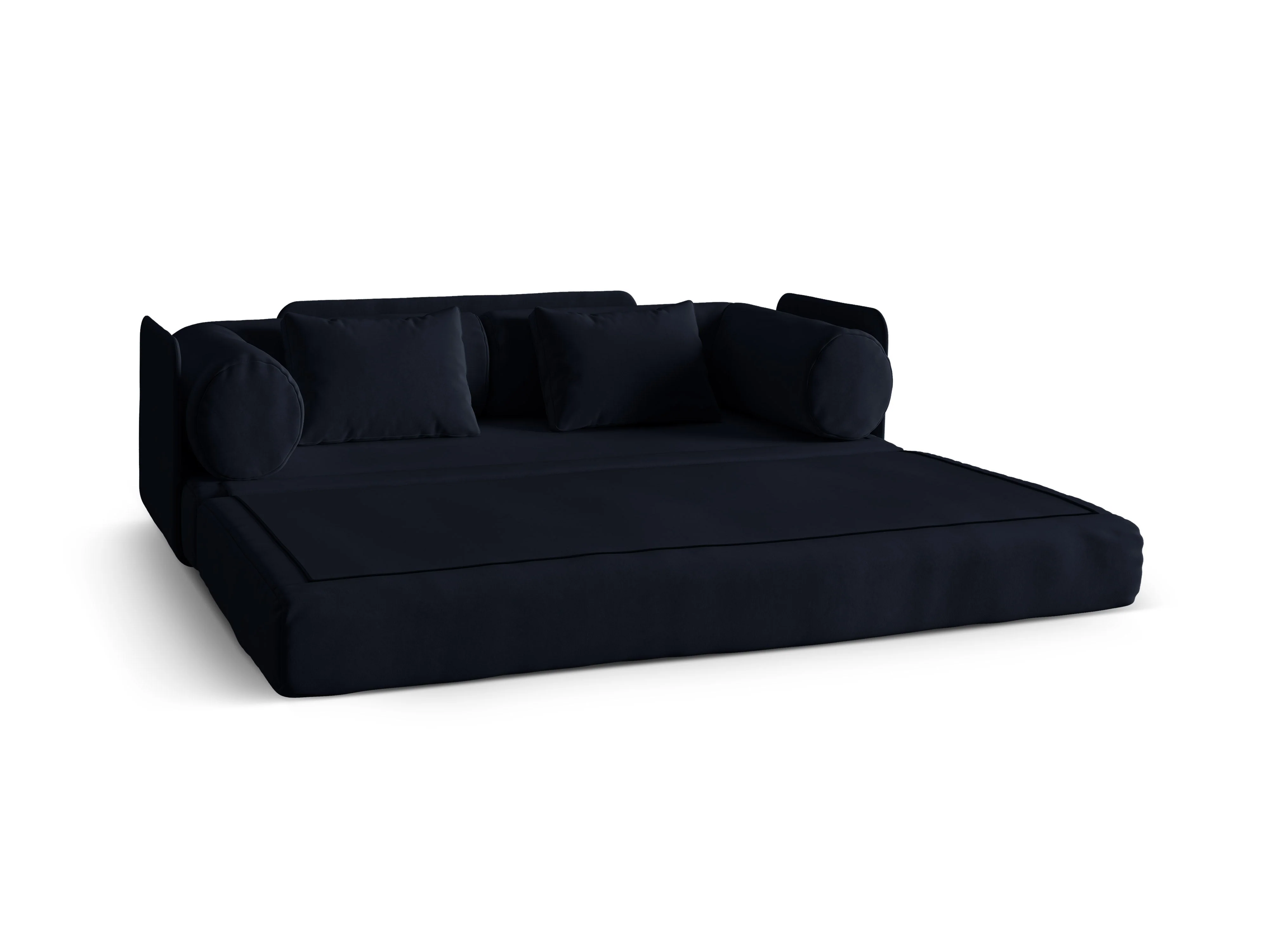 Sofa aksamitna 3-osobowa z funkcją spania DREAMY królewski niebieski - Image 2
