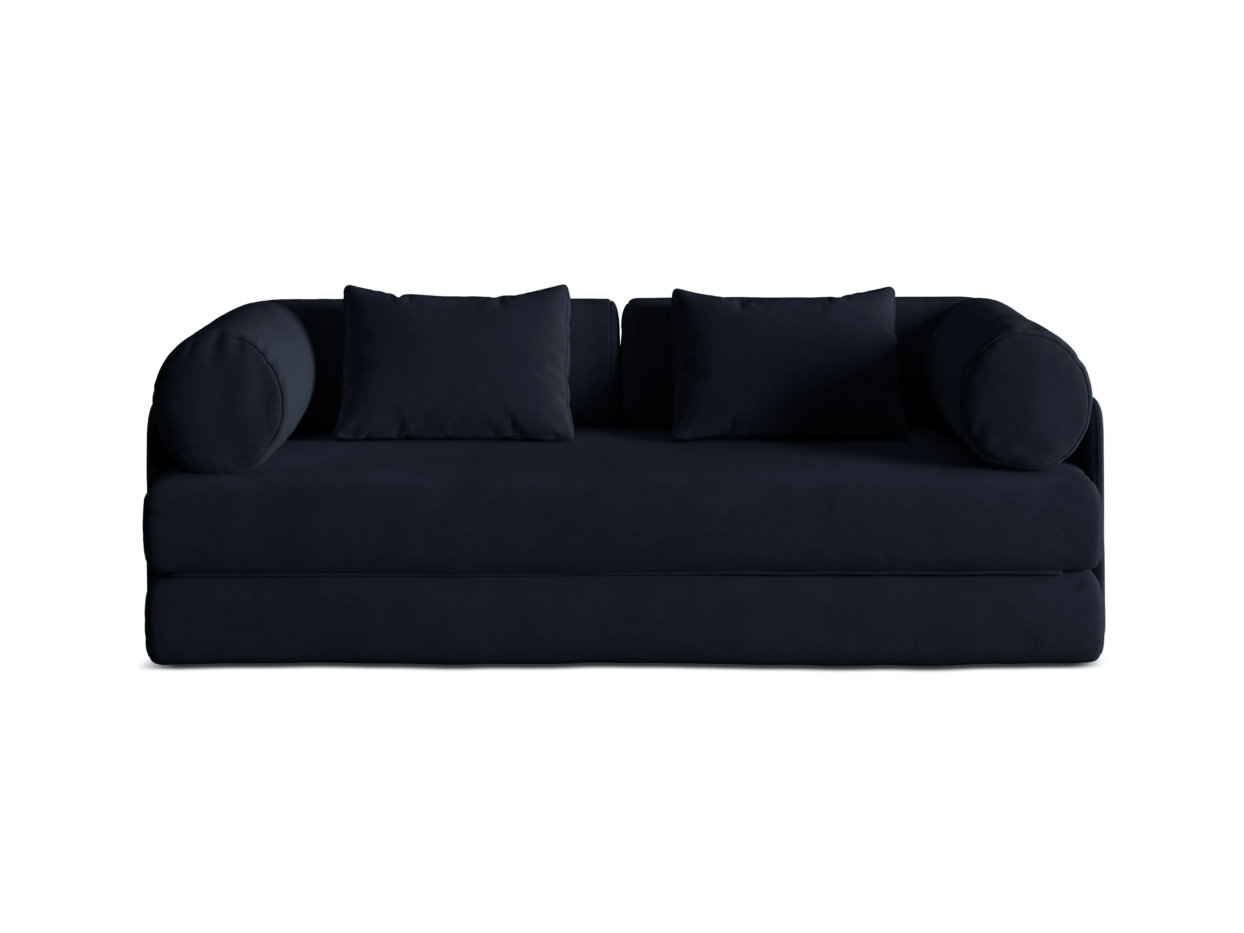 Sofa aksamitna 3-osobowa z funkcją spania DREAMY królewski niebieski - Image 3