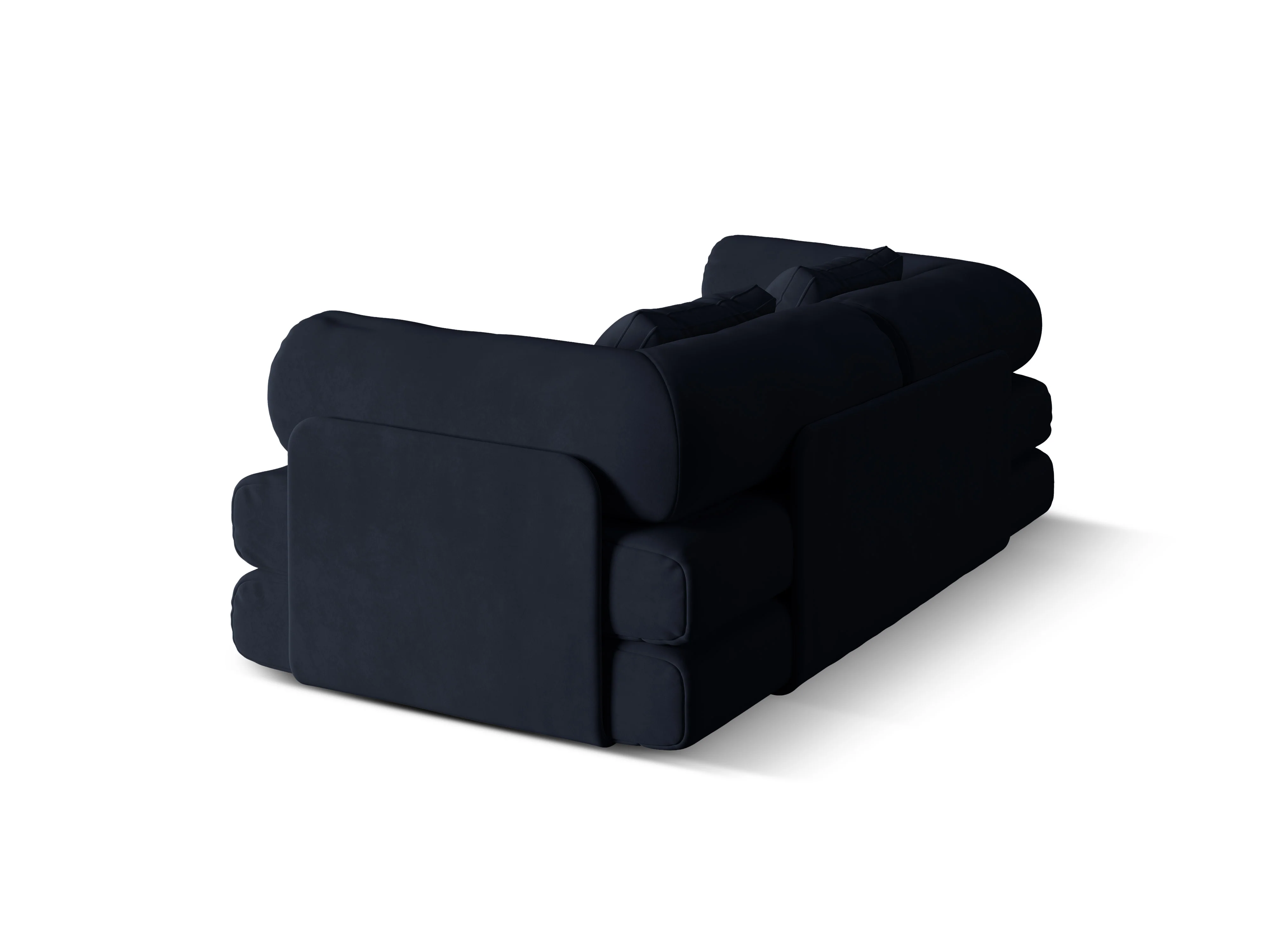 Sofa aksamitna 3-osobowa z funkcją spania DREAMY królewski niebieski - Image 4