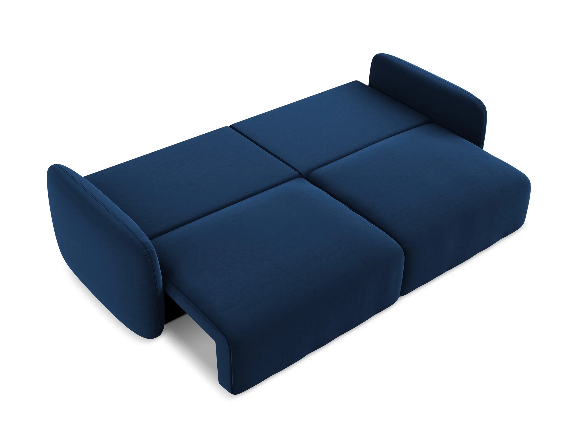 Sofa aksamitna 3-osobowa z funkcją spania KALENA granat królewski - Image 6