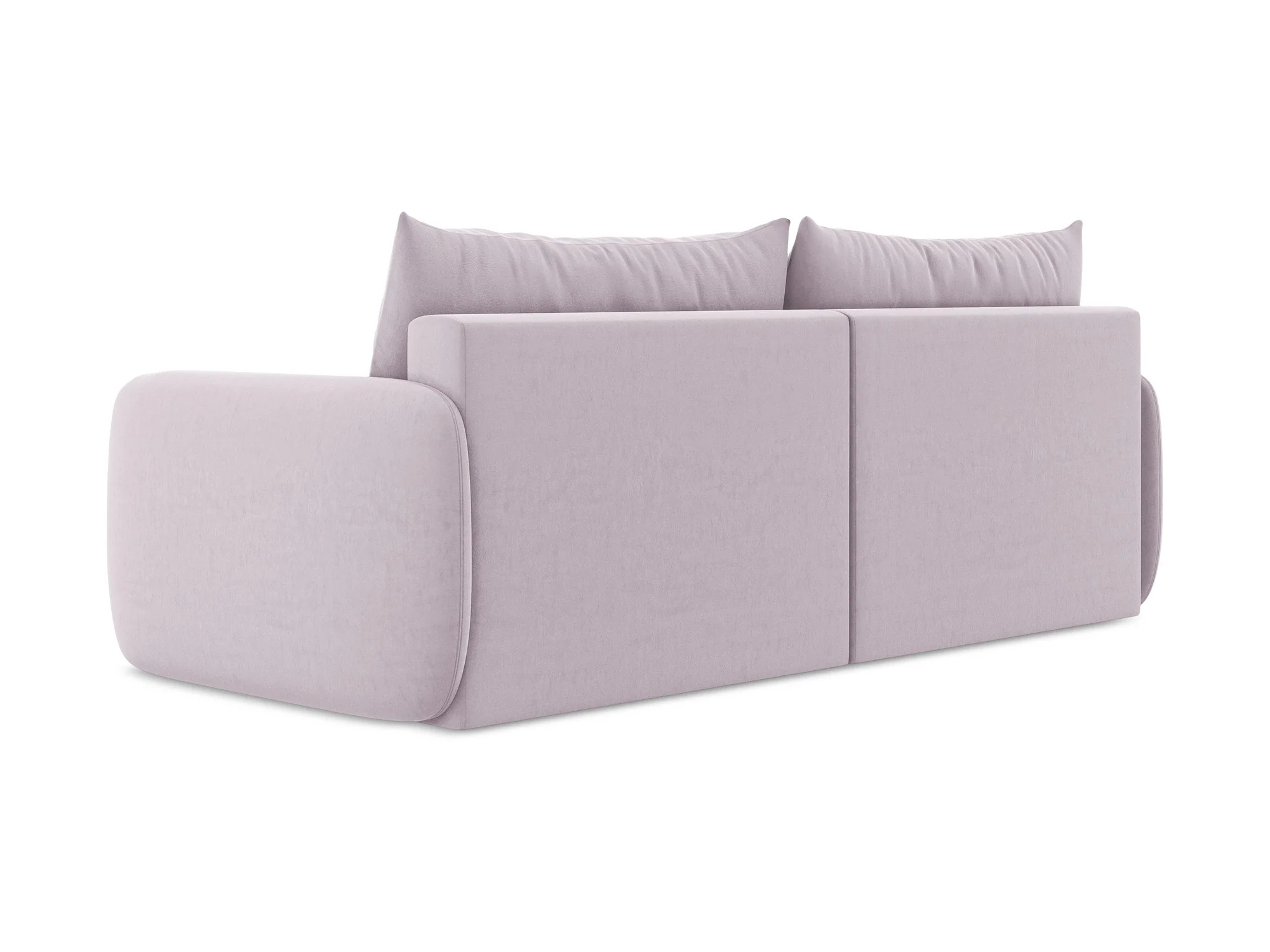 Sofa aksamitna 3-osobowa z funkcją spania KALENA lawendowy - Image 7
