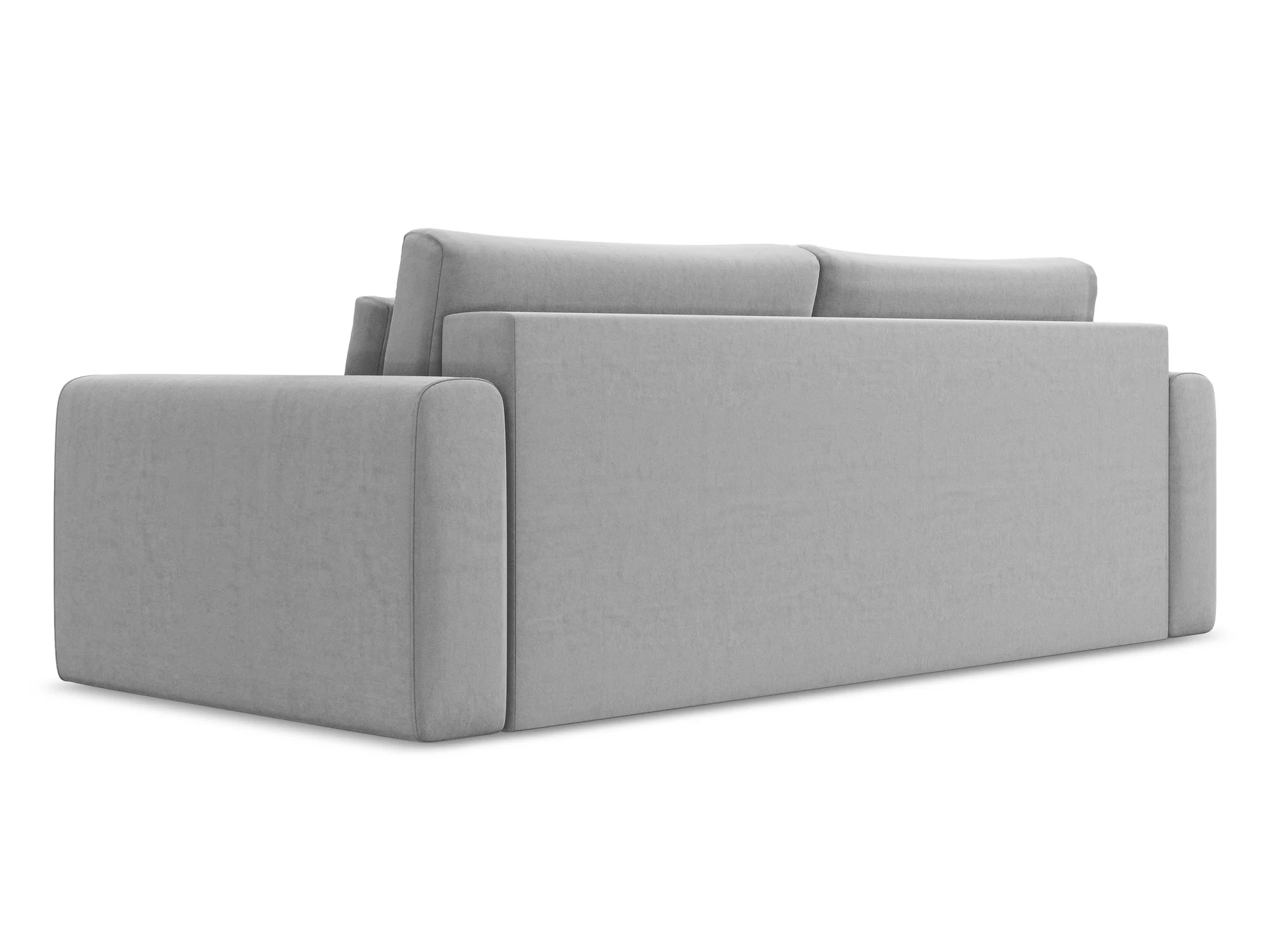 Sofa aksamitna 3-osobowa z funkcją spania KAPUA szary - Image 7