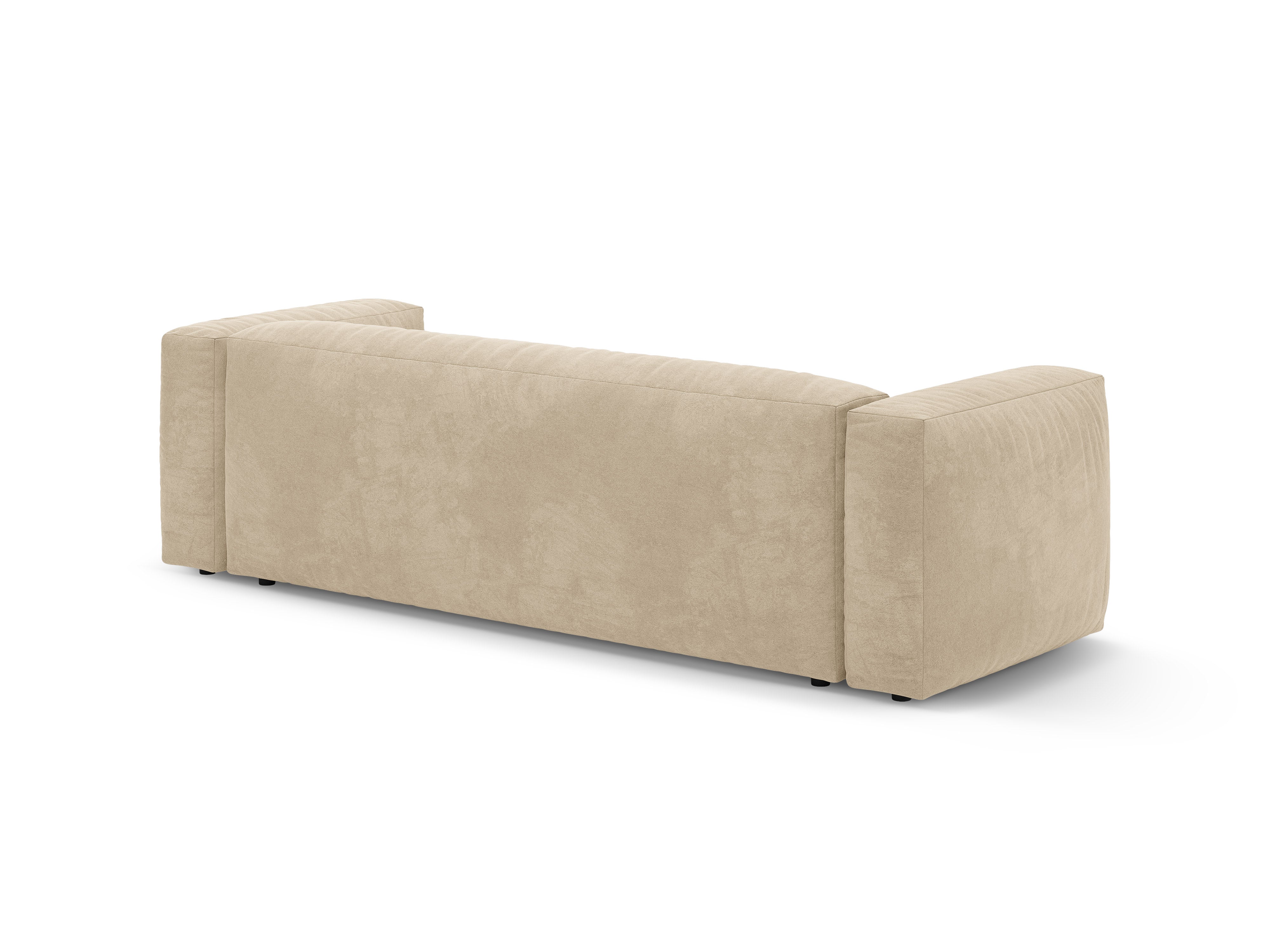 Sofa aksamitna 3-osobowa z funkcją spania MARTINA jasny beżowy - Image 5